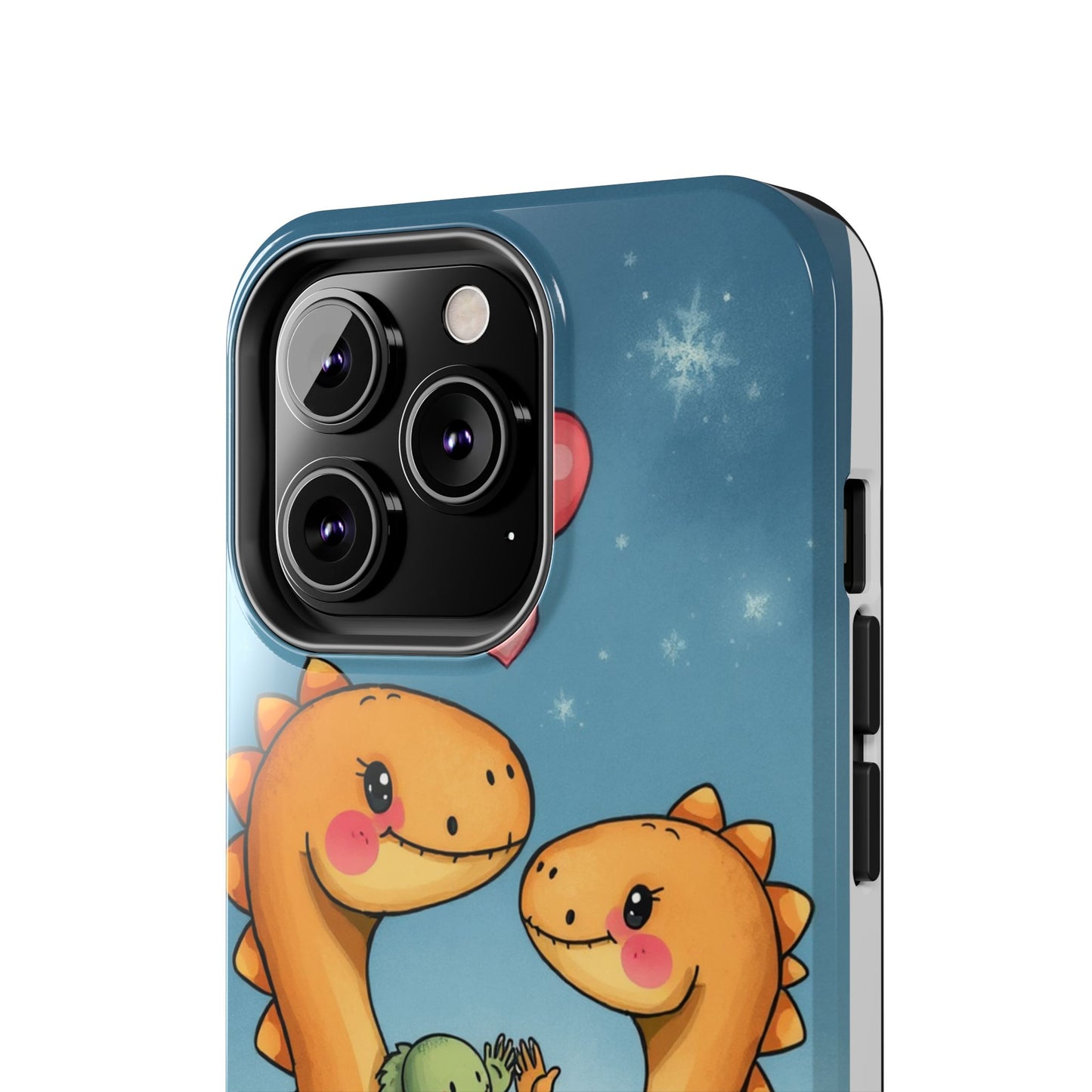 Dino Love Tough Phone Case - Cute & Durable Design for Kids & Parents