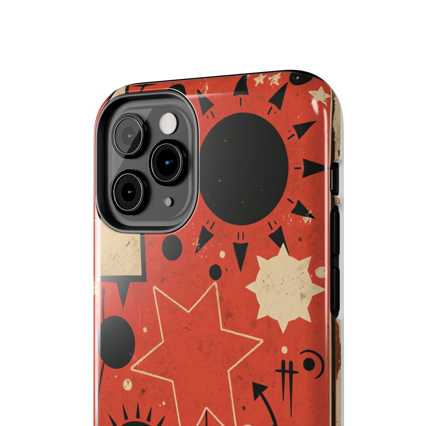 Retro Bold Tough Phone Case - Unique Geometric Design - for iPhone