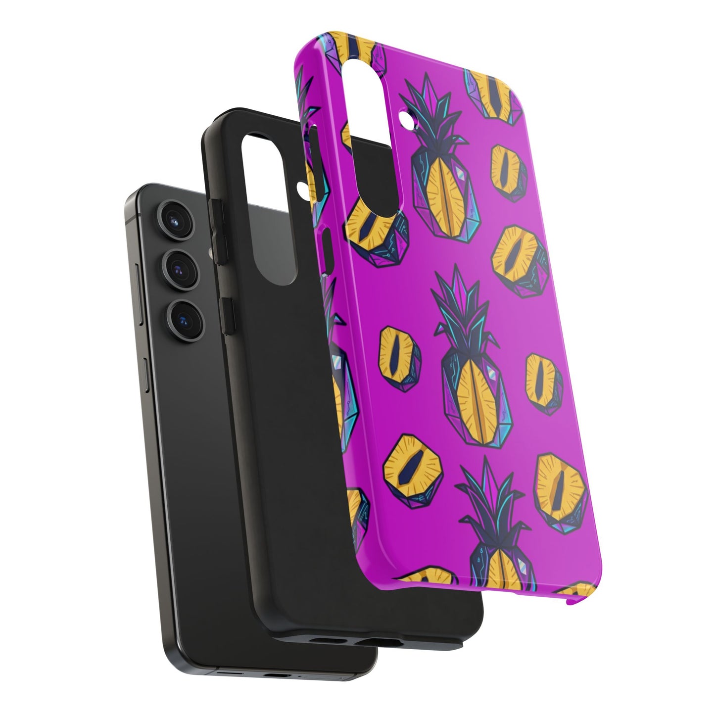 Cyberpunk Origami Pineapple iPhone Case