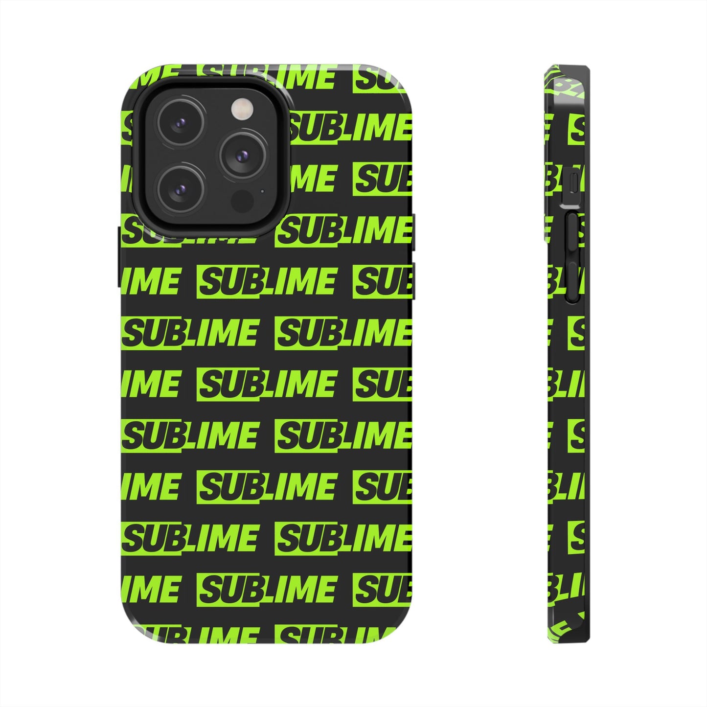 Sublime Text Pattern Tough Phone Case - Vibrant Protective Cover for iPhone