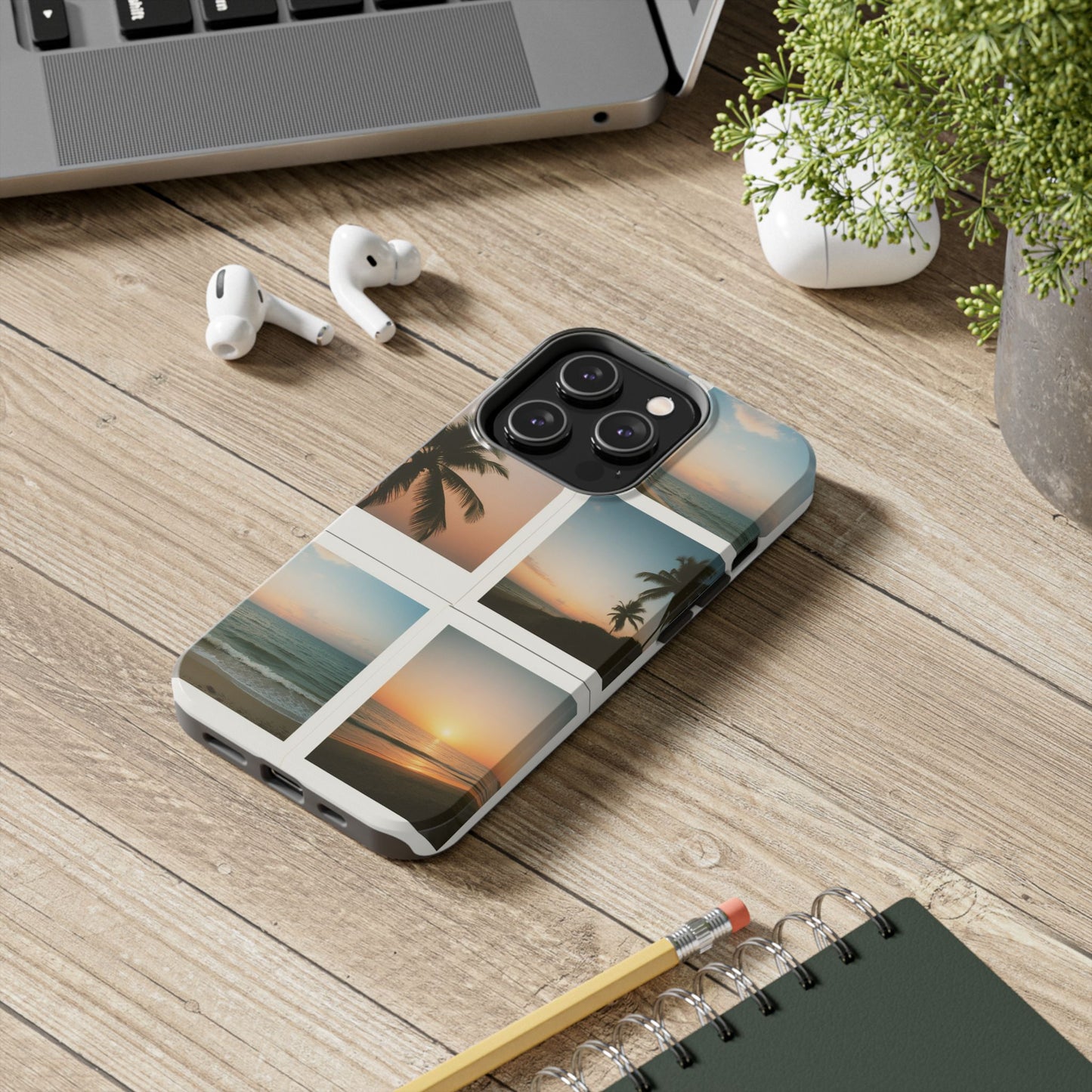 Tropical Sunset Tough Phone Case - Beach Vibes for Summer Adventures