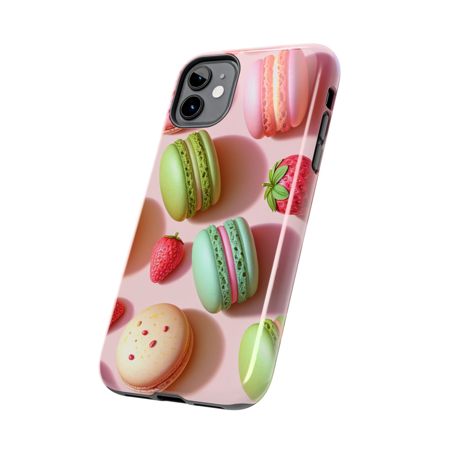 Macaron-Inspired Tough Phone Cases - Colorful Sweet Design - for iPhone