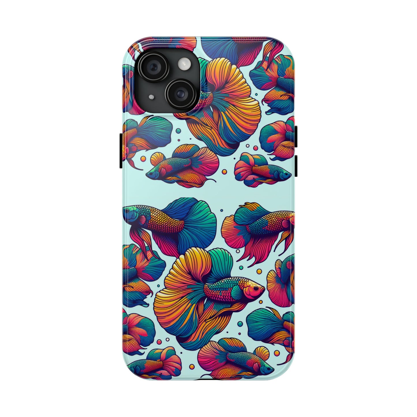 Colorful Fish Pattern Tough Phone Case - Aquatic Lovers - for iPhone