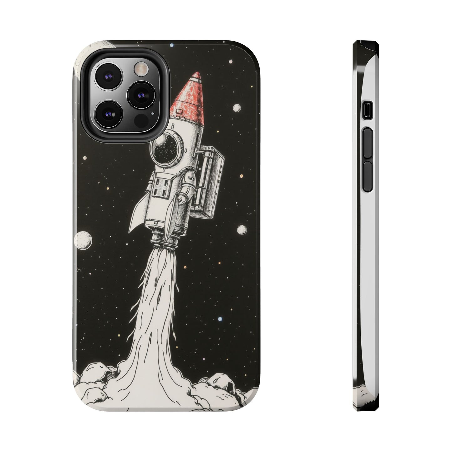 Cool Tough Phone Case for iPhone - Astro-Rocket Bond