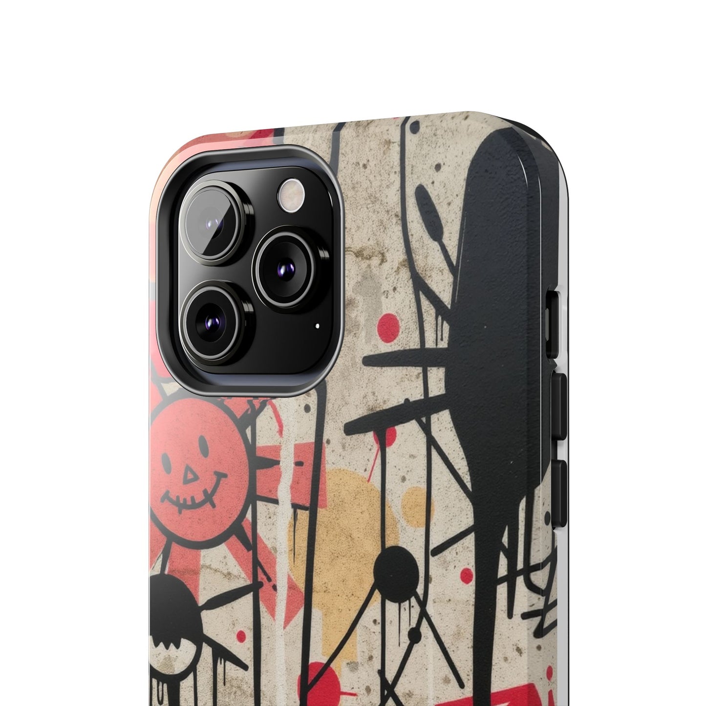 Artistic Tough Phone Case - Abstract Fun Grafitti Design for Protective Style - for iPhone