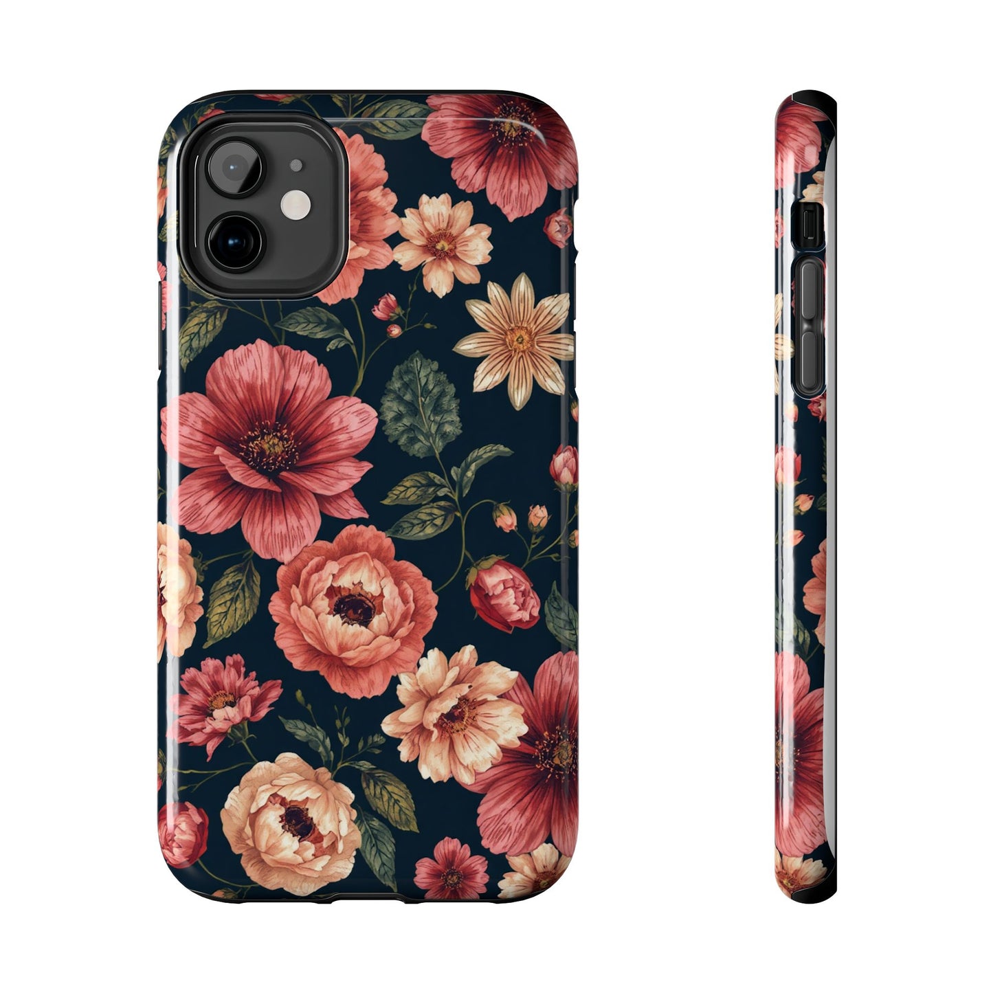 Spring Power! Floral Tough Phone Case - Durable Protection with Elegant Flower Design - for iPhone