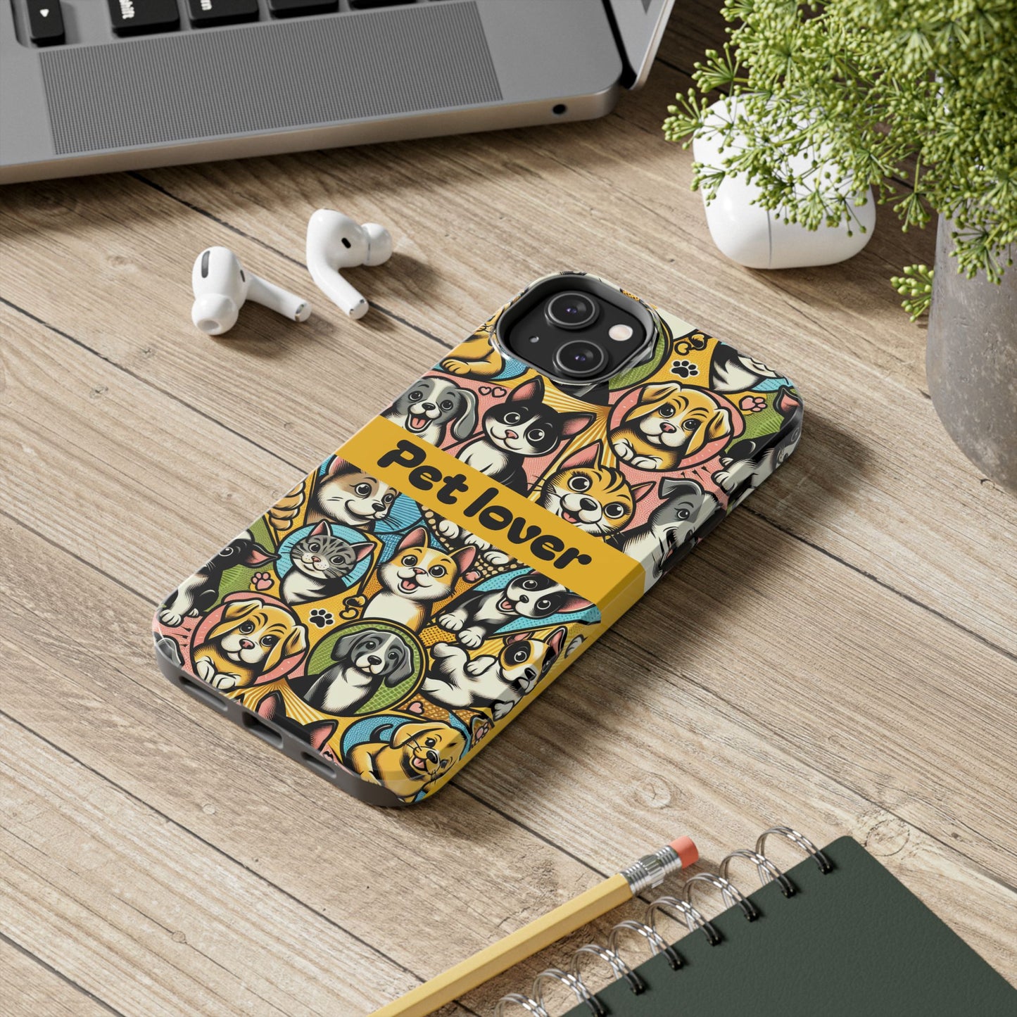 Pet Lover Tough Phone Case - Colorful Animal Design - for iPhone
