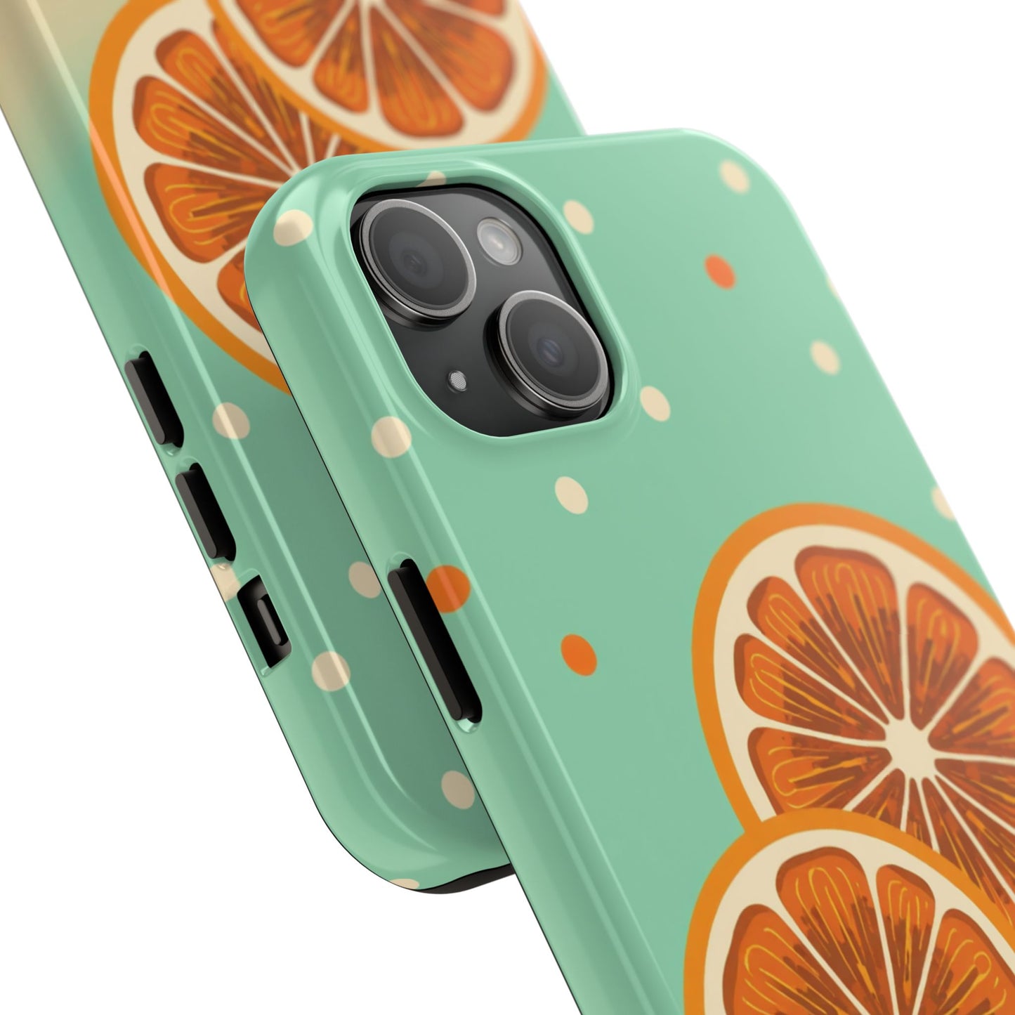 Citrus Vibe Tough Phone Case - Fun Orange Slice Design