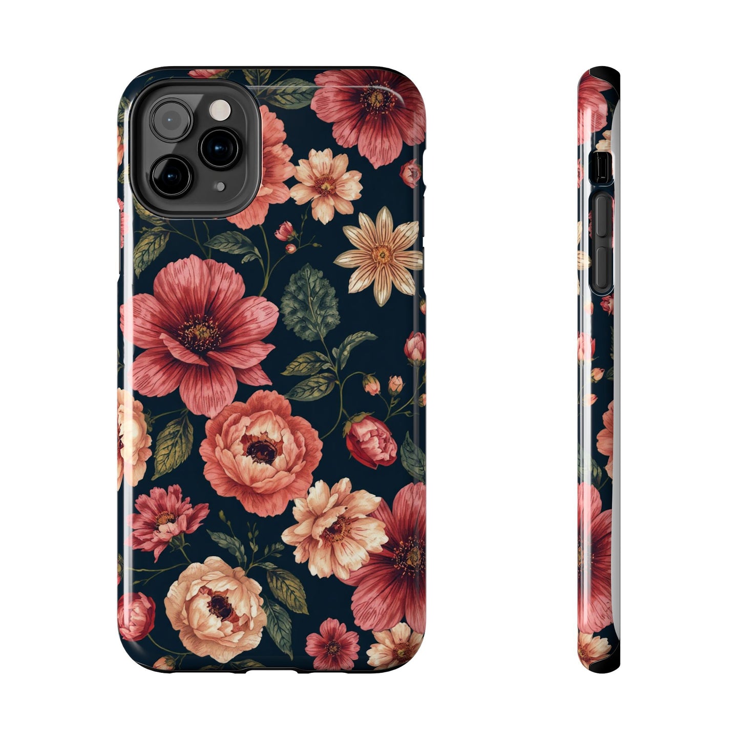Spring Power! Floral Tough Phone Case - Durable Protection with Elegant Flower Design - for iPhone