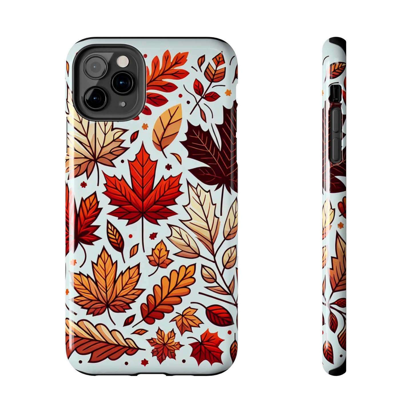 Autumn Leaves Tough Phone Case - Leaves Pattern - for iPhone