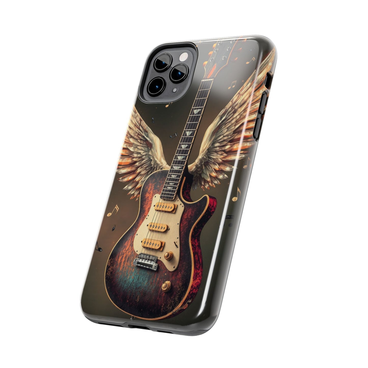 Inspirational Guitar Wing Phone Case - Tough Protection for Music Lovers