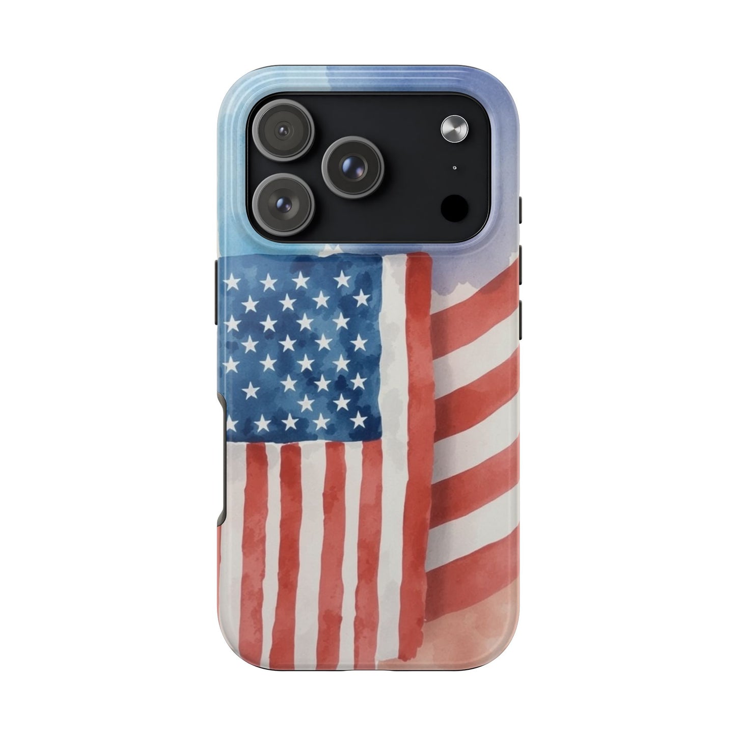 Abstract Watercolor American Flag Design - Tough Phone Case - for iPhone