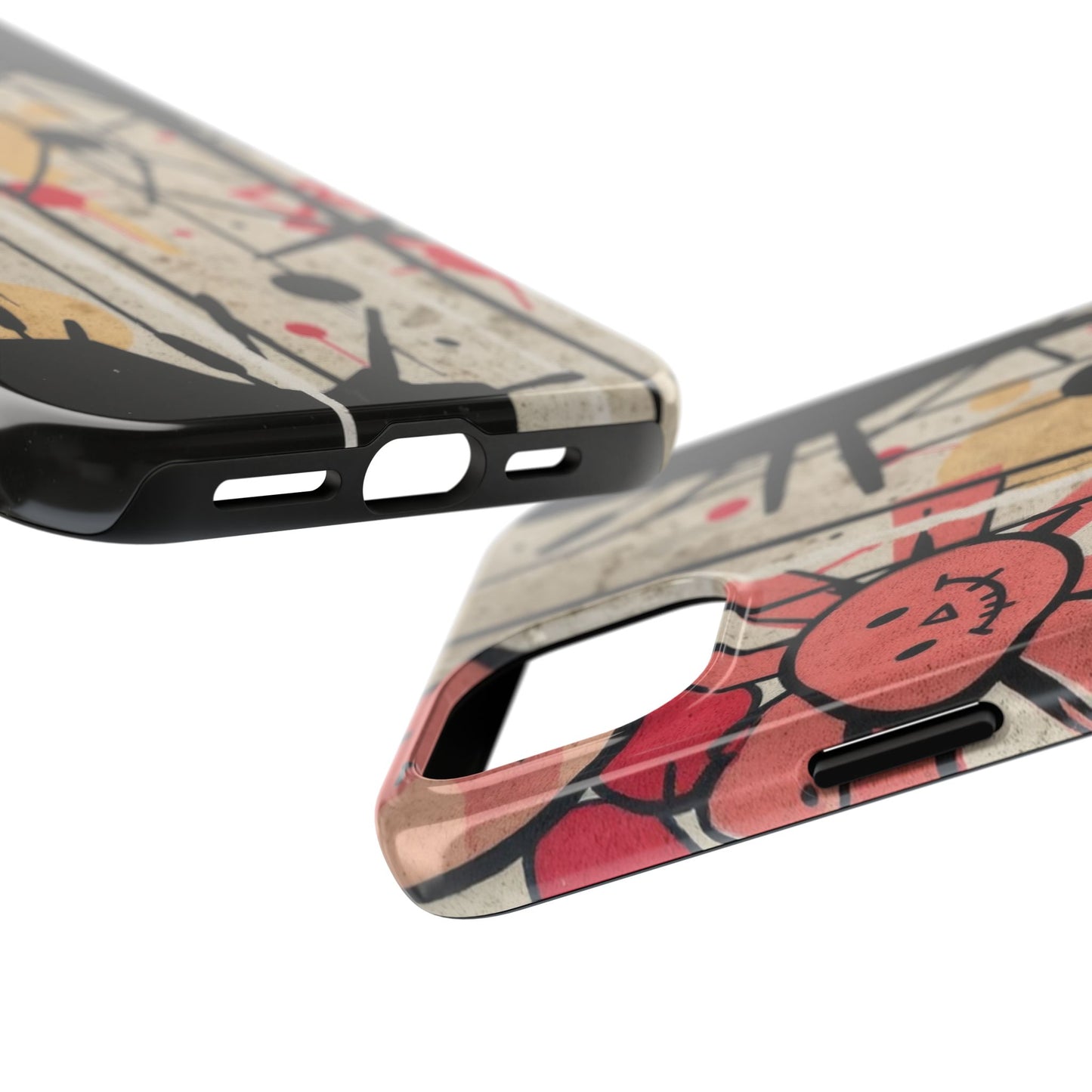 Artistic Tough Phone Case - Abstract Fun Grafitti Design for Protective Style - for iPhone