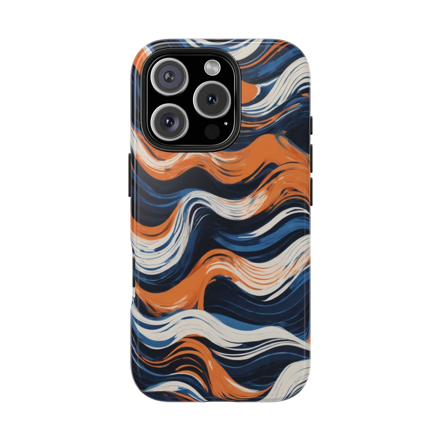Wave Pattern Tough Phone Case - Stylish and Durable for Modern Lifestyle - for iPhone