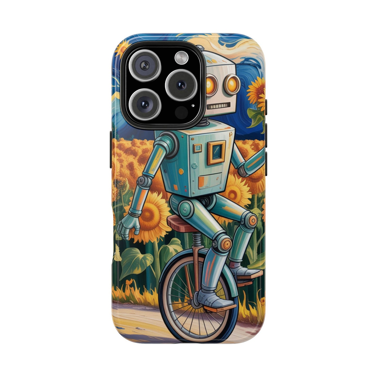 Robot Cycle Tough Phone Case - Durable & Unique Design