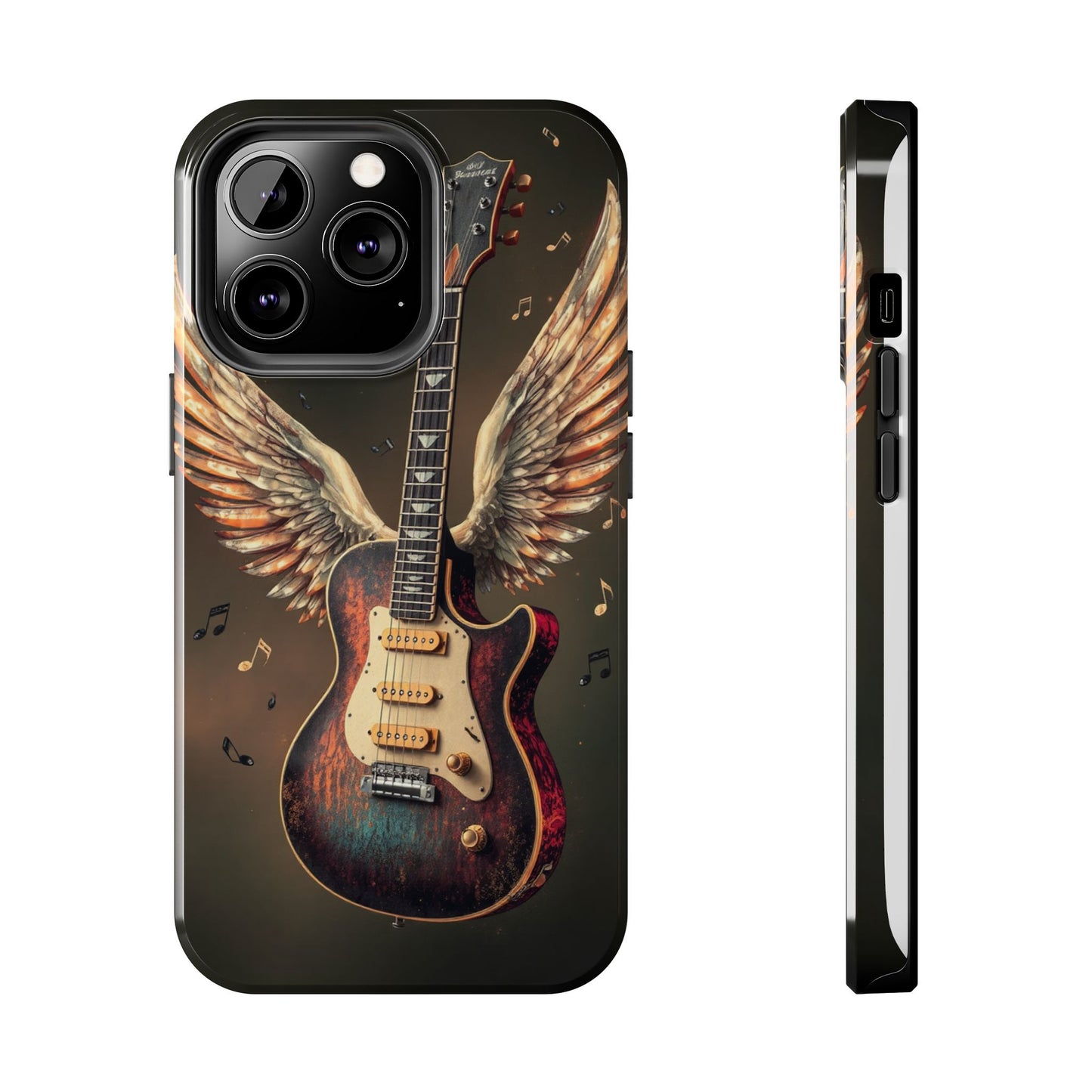 Inspirational Guitar Wing Phone Case - Tough Protection for Music Lovers