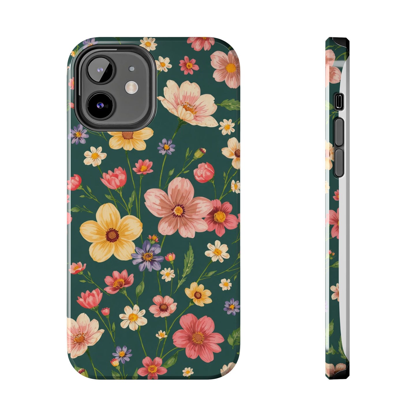 Vintage Spring Flowers Tough Phone Case - Durable Protection for iPhone