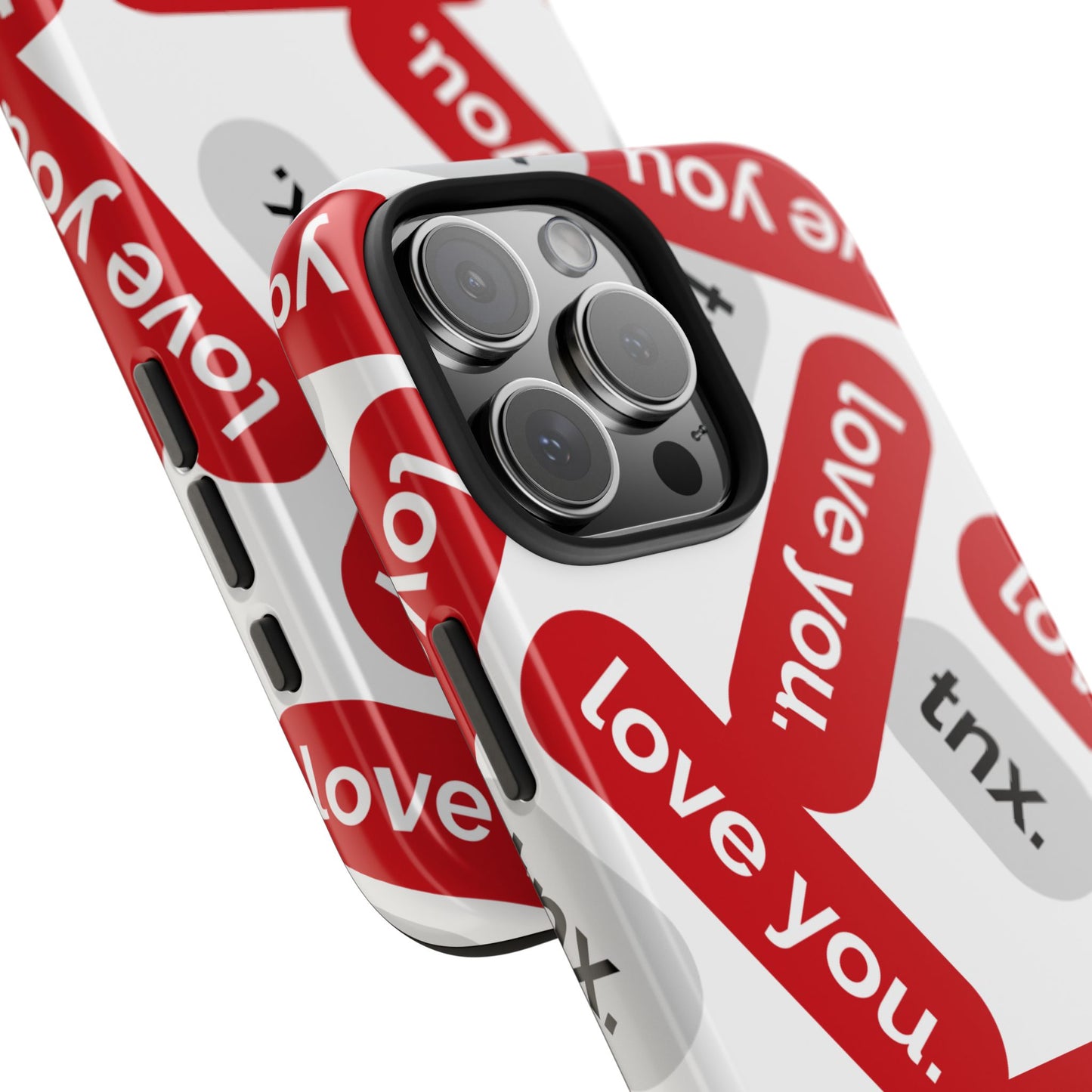 Love You&Tnx Tough Phone Case - Stylish and Protective for iPhone