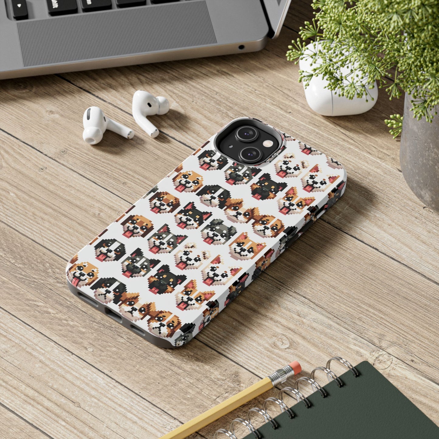 Pixelated Dog Breed Tough Phone Case - Cute, Durable Protection for Pet Lovers - for iPhone
