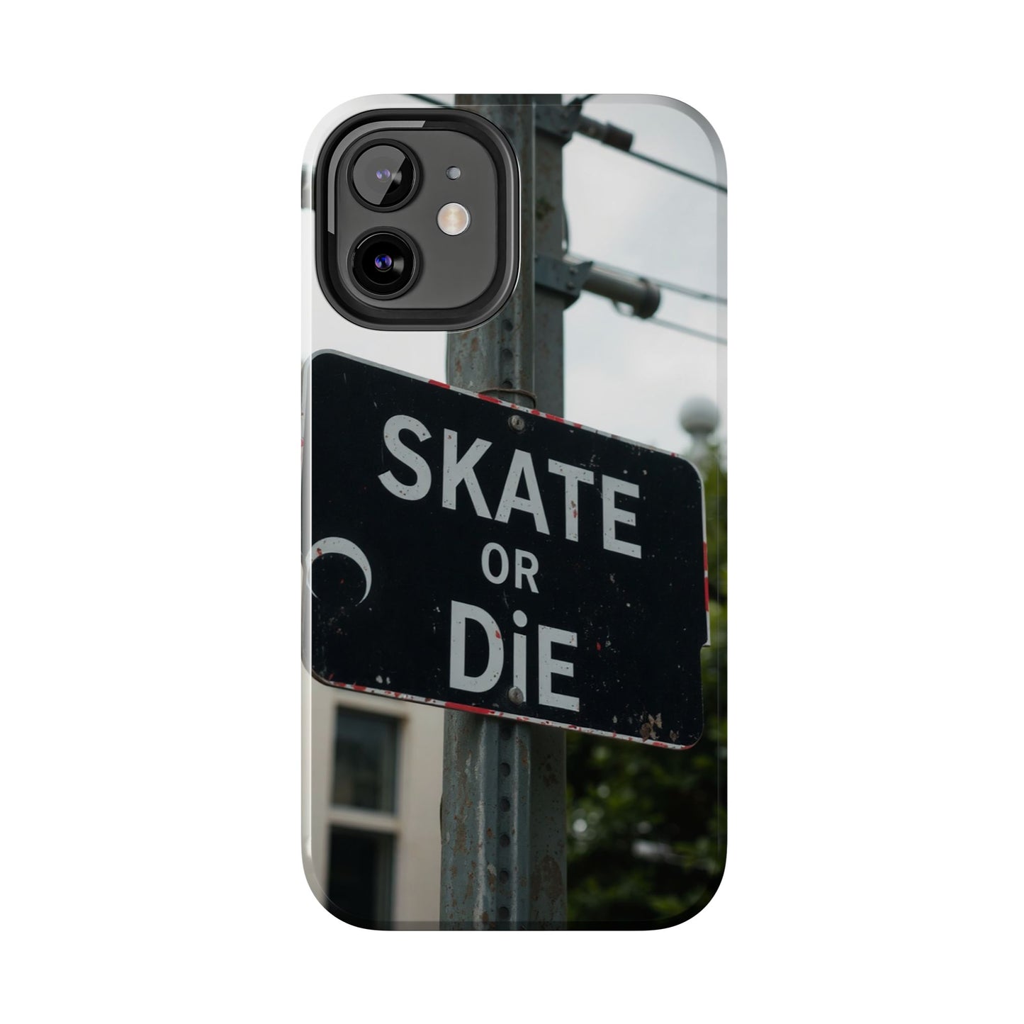 Black Sign Skate or Die Design - Tough Phone Case for iPhone