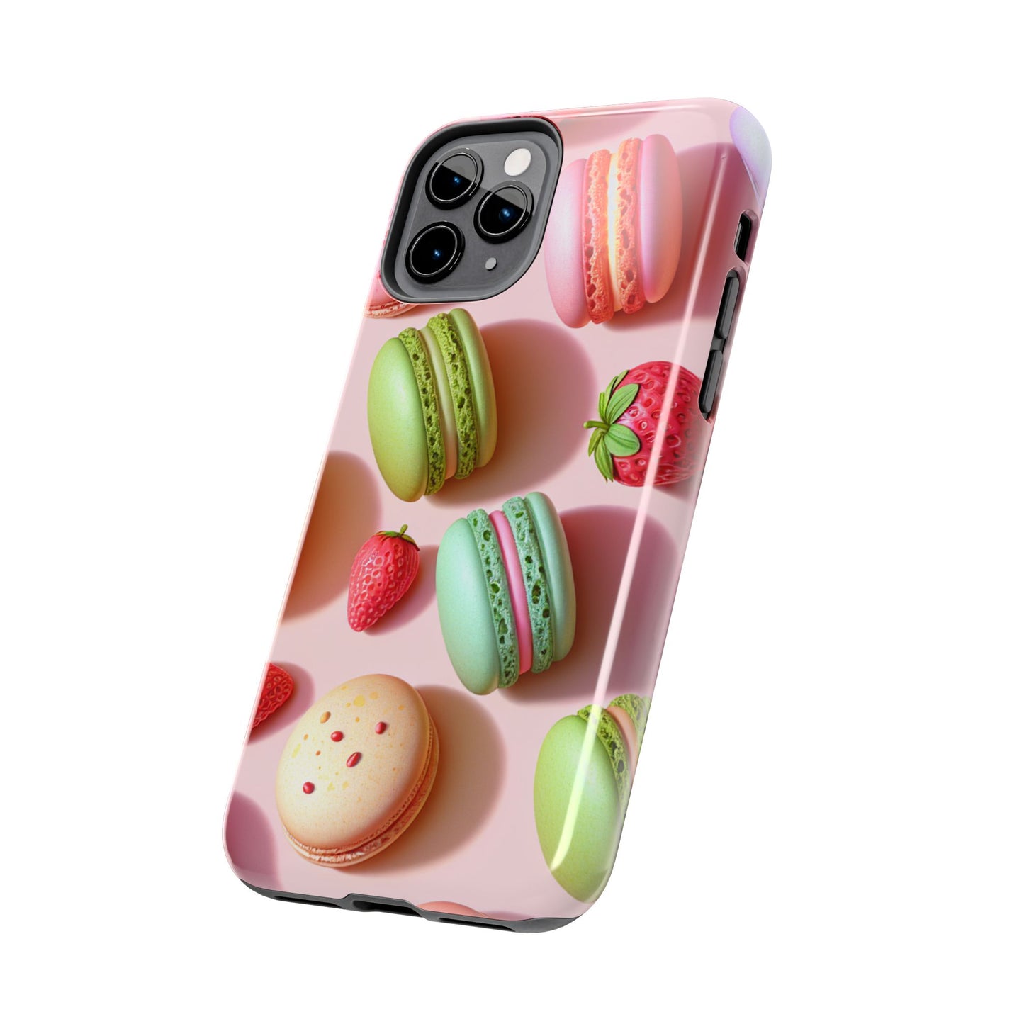 Macaron-Inspired Tough Phone Cases - Colorful Sweet Design - for iPhone