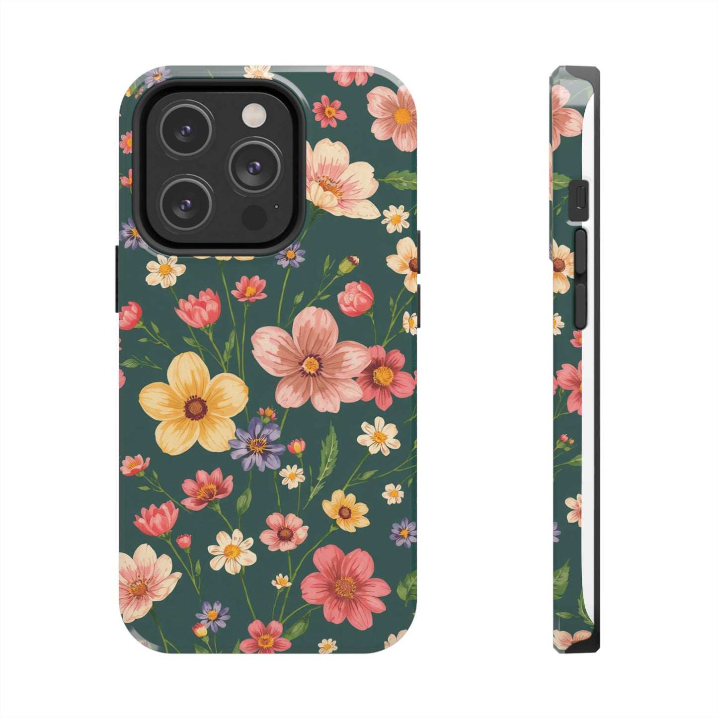 Vintage Spring Flowers Tough Phone Case - Durable Protection for iPhone