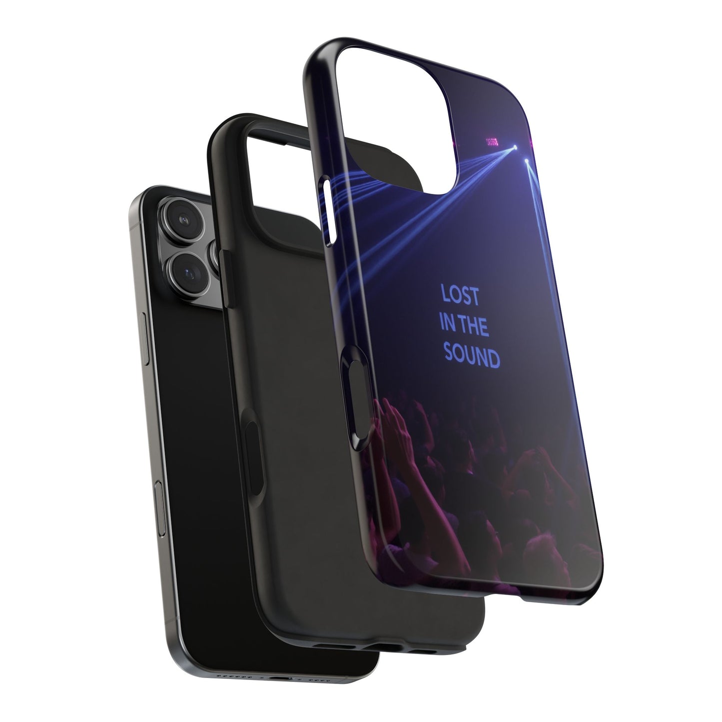 Vibrant Tough Phone Case - 'Lost in the Sound' Design for Music Lovers