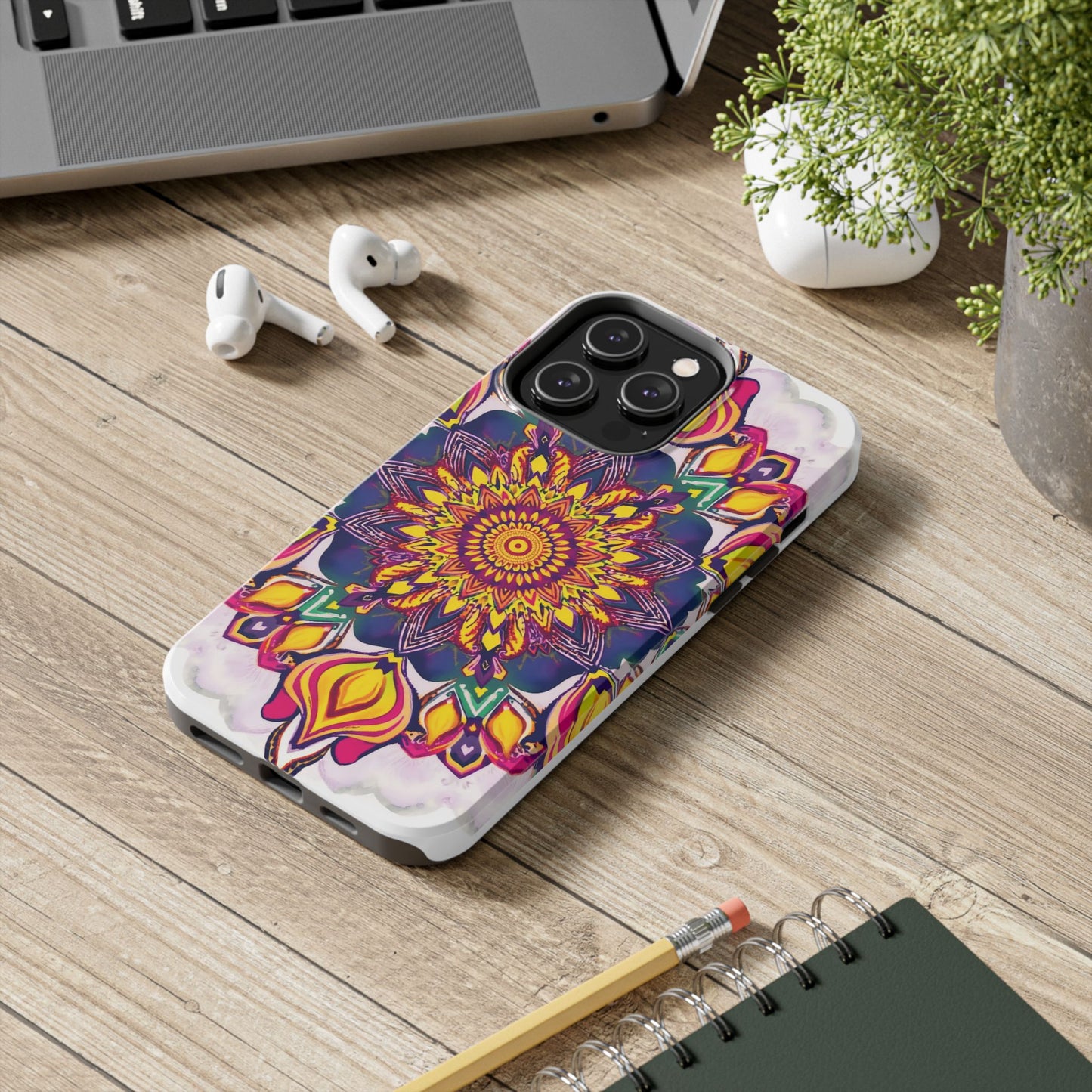 Vibrant Mandala Tough Phone Case - Boho Style Protection - for iPhone