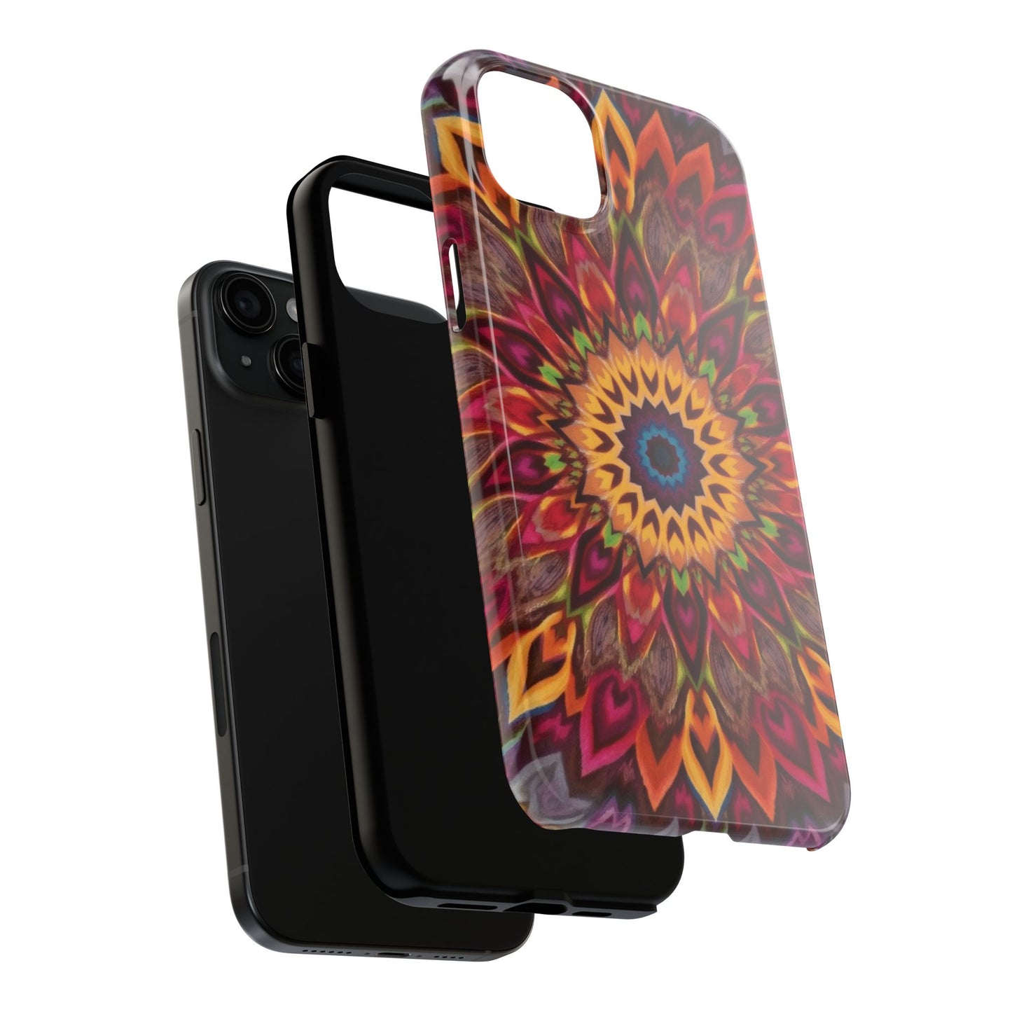Vibrant Floral Mandala Tough Phone Case | Stylish and Durable Protection - for iPhone