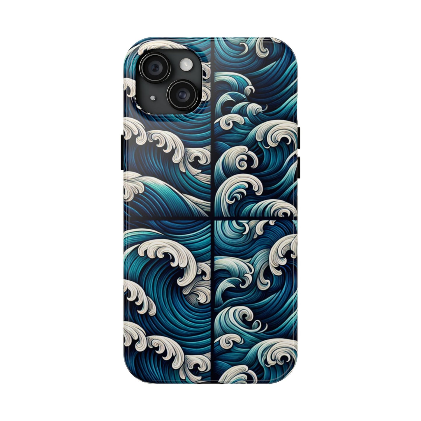 Ocean Waves Tough Phone Case - Durable Protection with Artistic Design - for iPhone