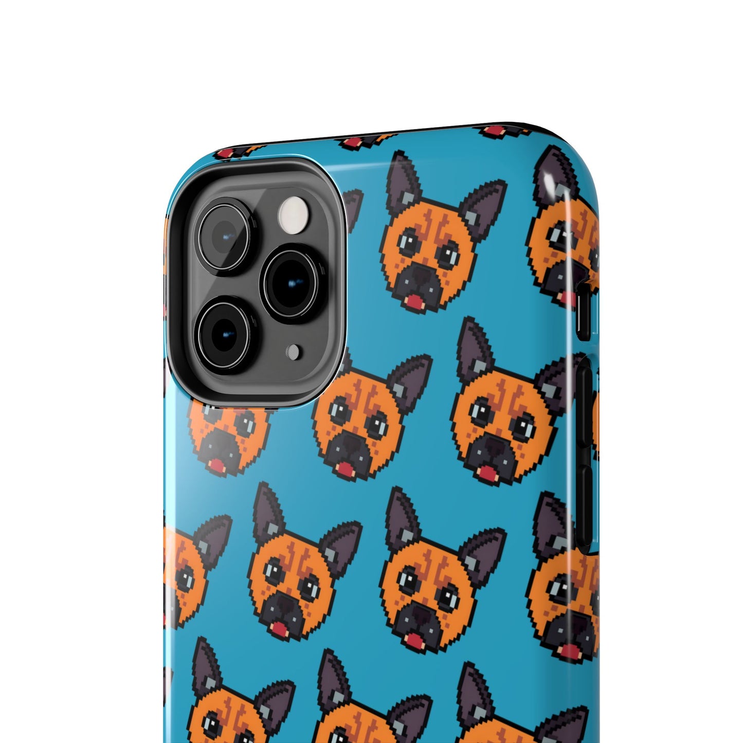 Cute Orange Dog Pixel Art Pattern Tough Phone Case - Fun & Durable Protection - for iPhone