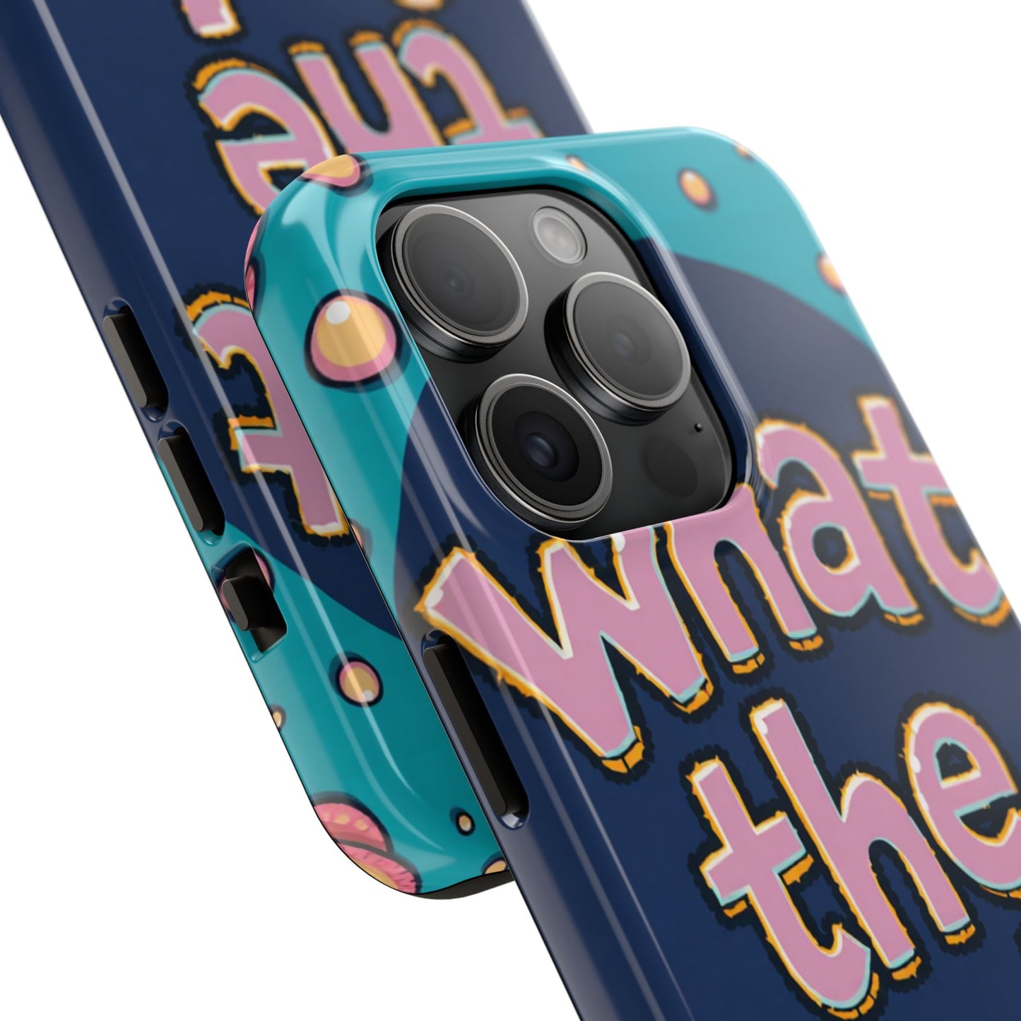 Playful Tough Phone Case - "What the Fish" Design