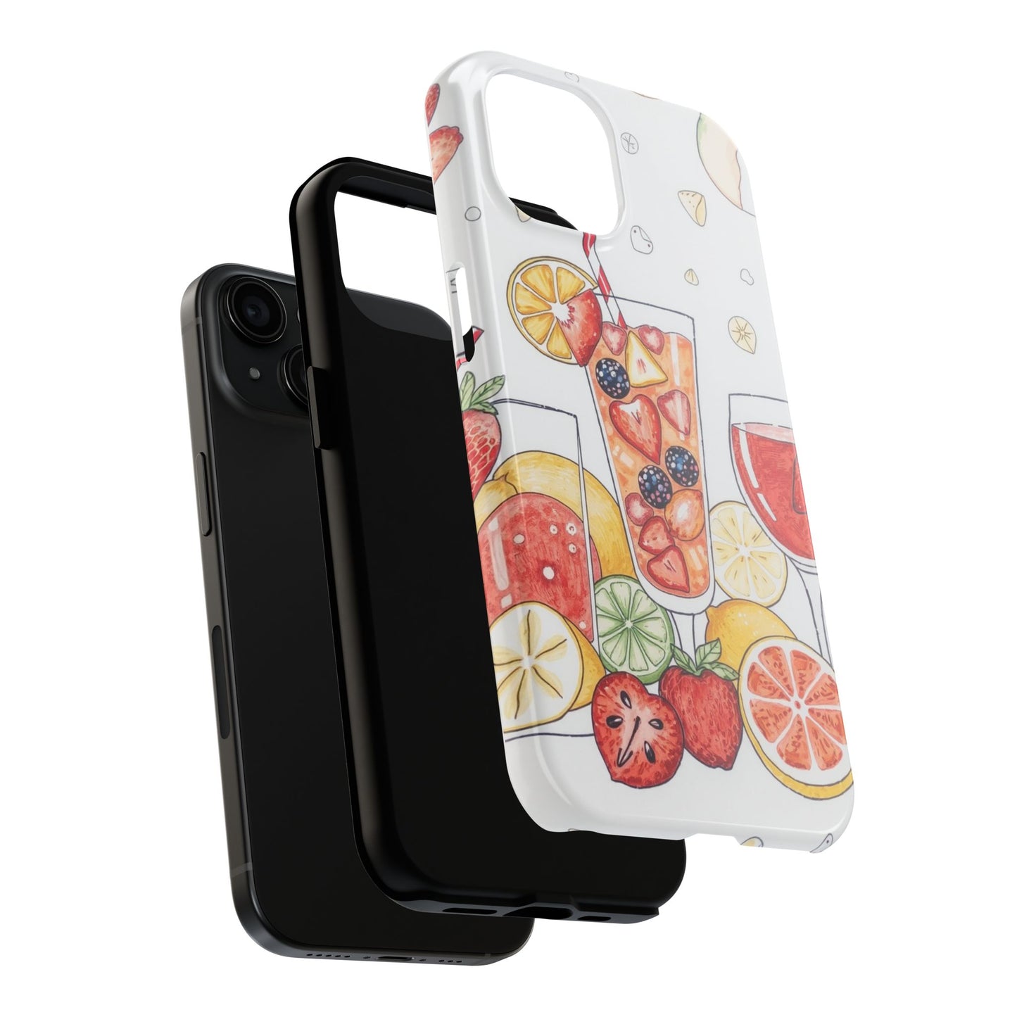 Colorful Fruit Cocktail Tough Phone Case - Perfect for Summer Vibes