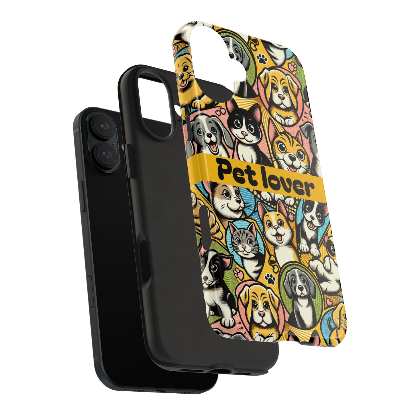 Pet Lover Tough Phone Case - Colorful Animal Design - for iPhone