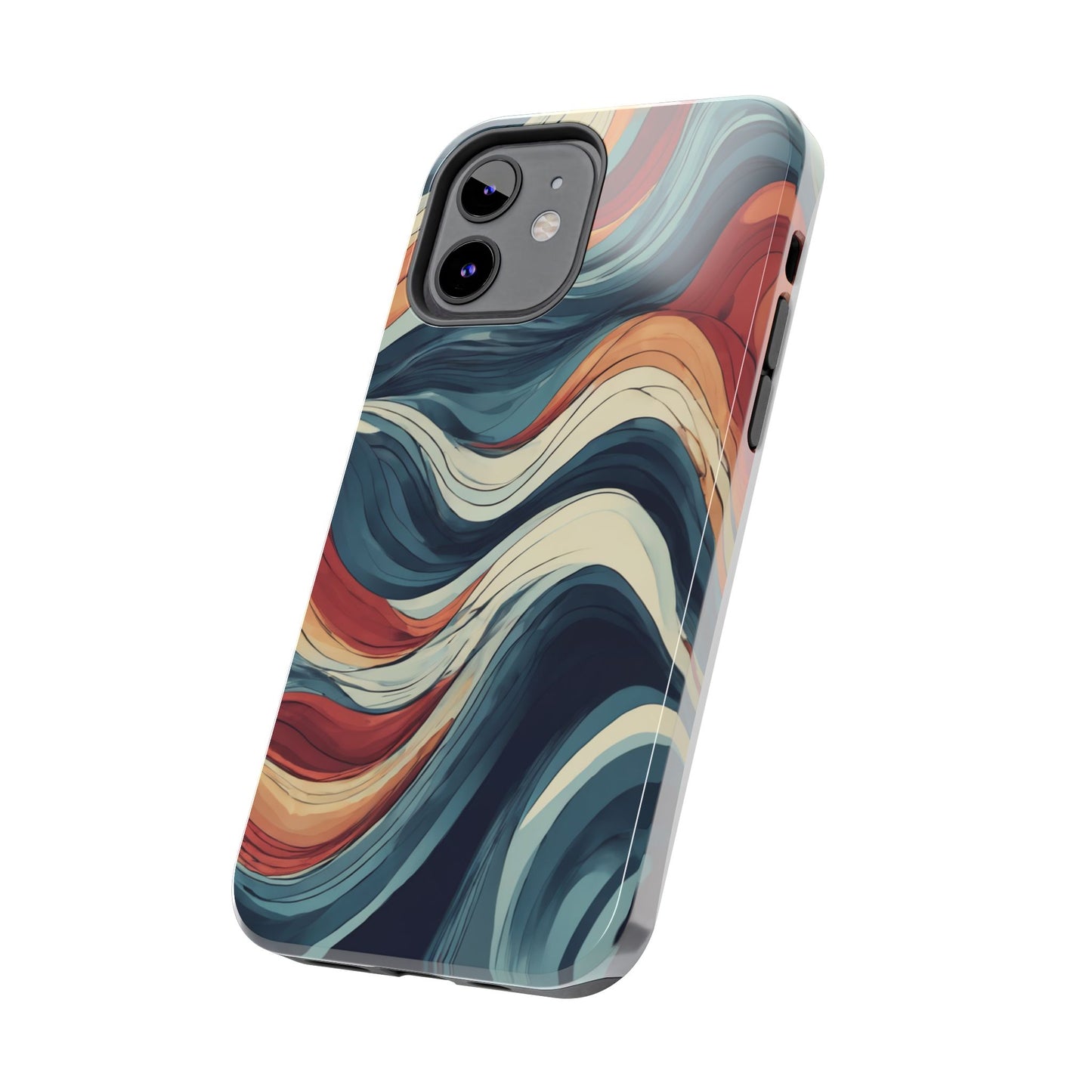 Abstract Wave Tough Phone Case | Stylish Protection for Daily Use - for iPhone