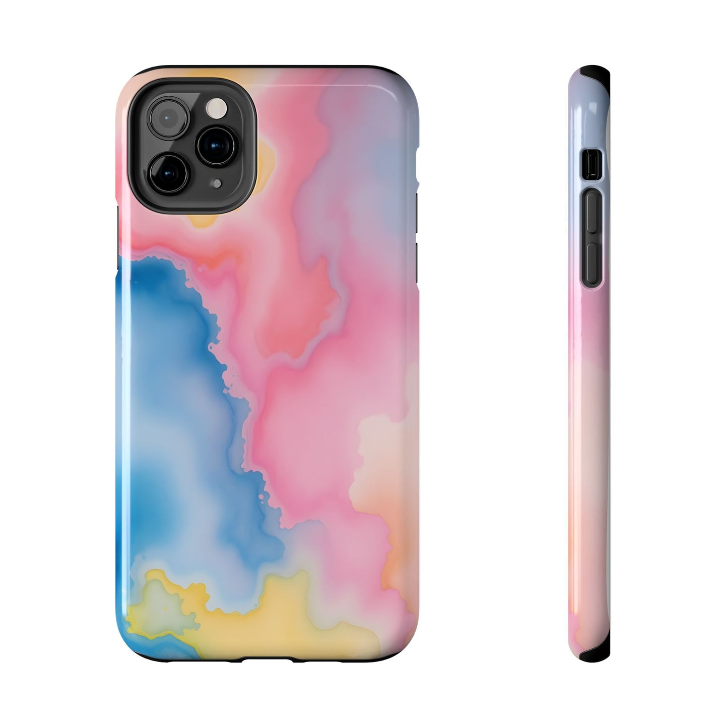 Painted Watercolor Tough Phone Case - Durable Protection with Artistic Vibes - for iPhone