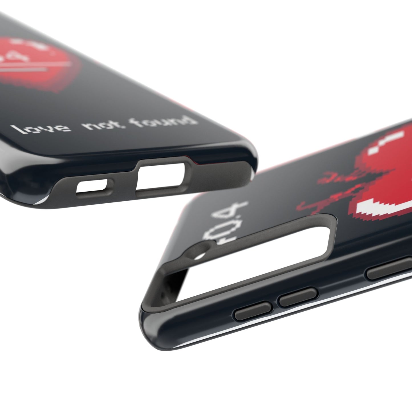 Vintage Pixel Heart Tough Phone Case - "404 Love Not Found" Design
