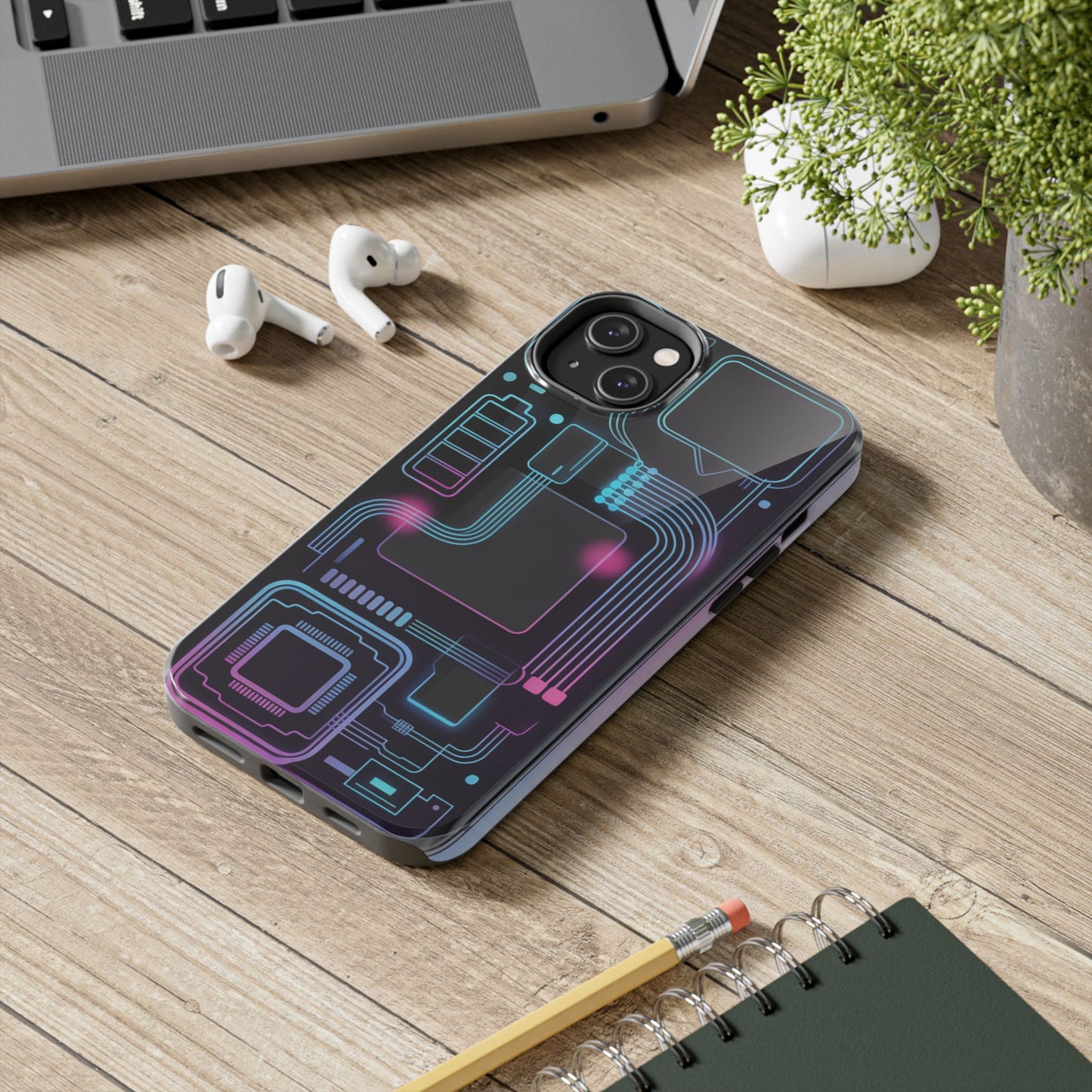 Cyberpunk Circuits Tough Phone Case