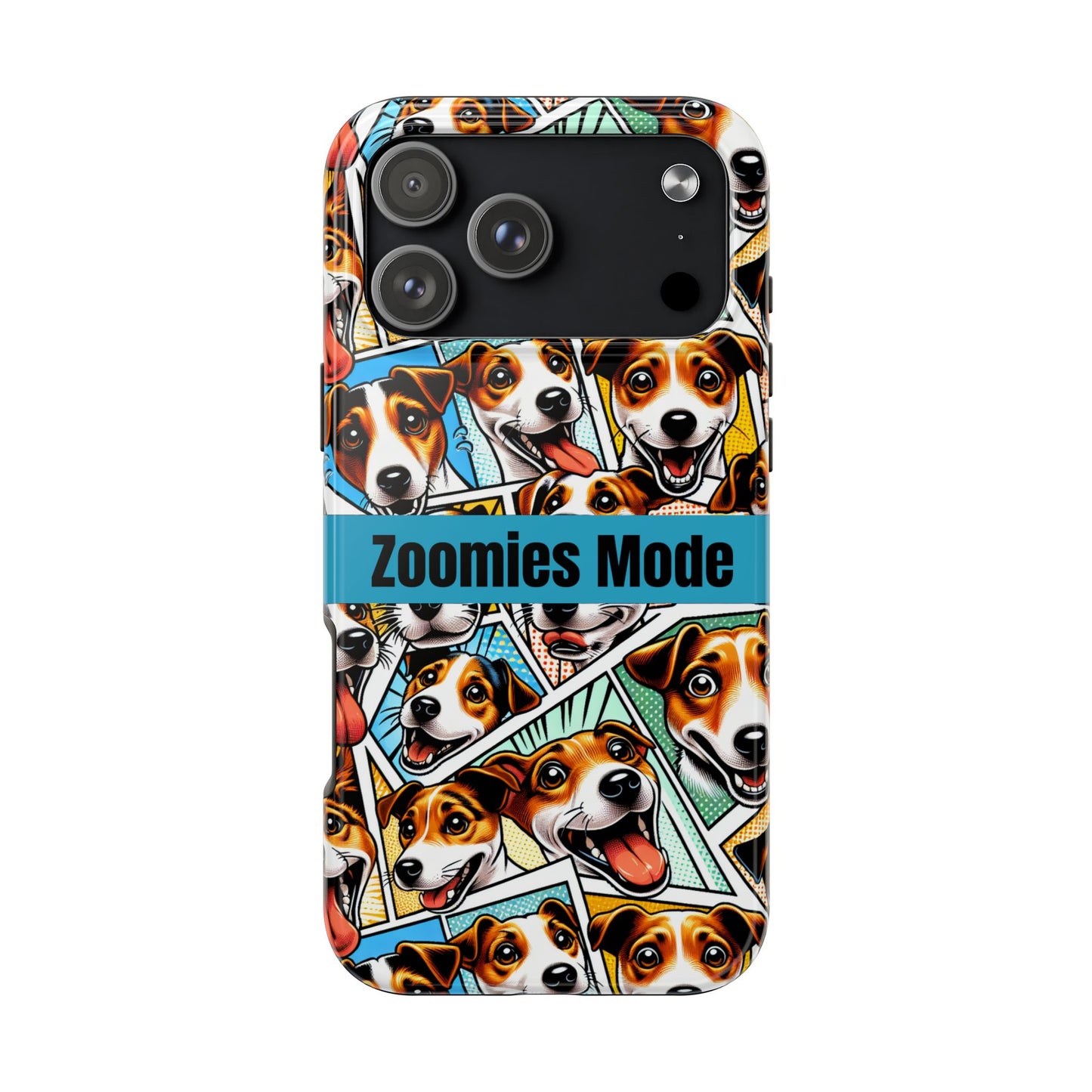 Zoomies Mode Jack Russell Tough Phone Case - Fun Dog Design Case for iPhone