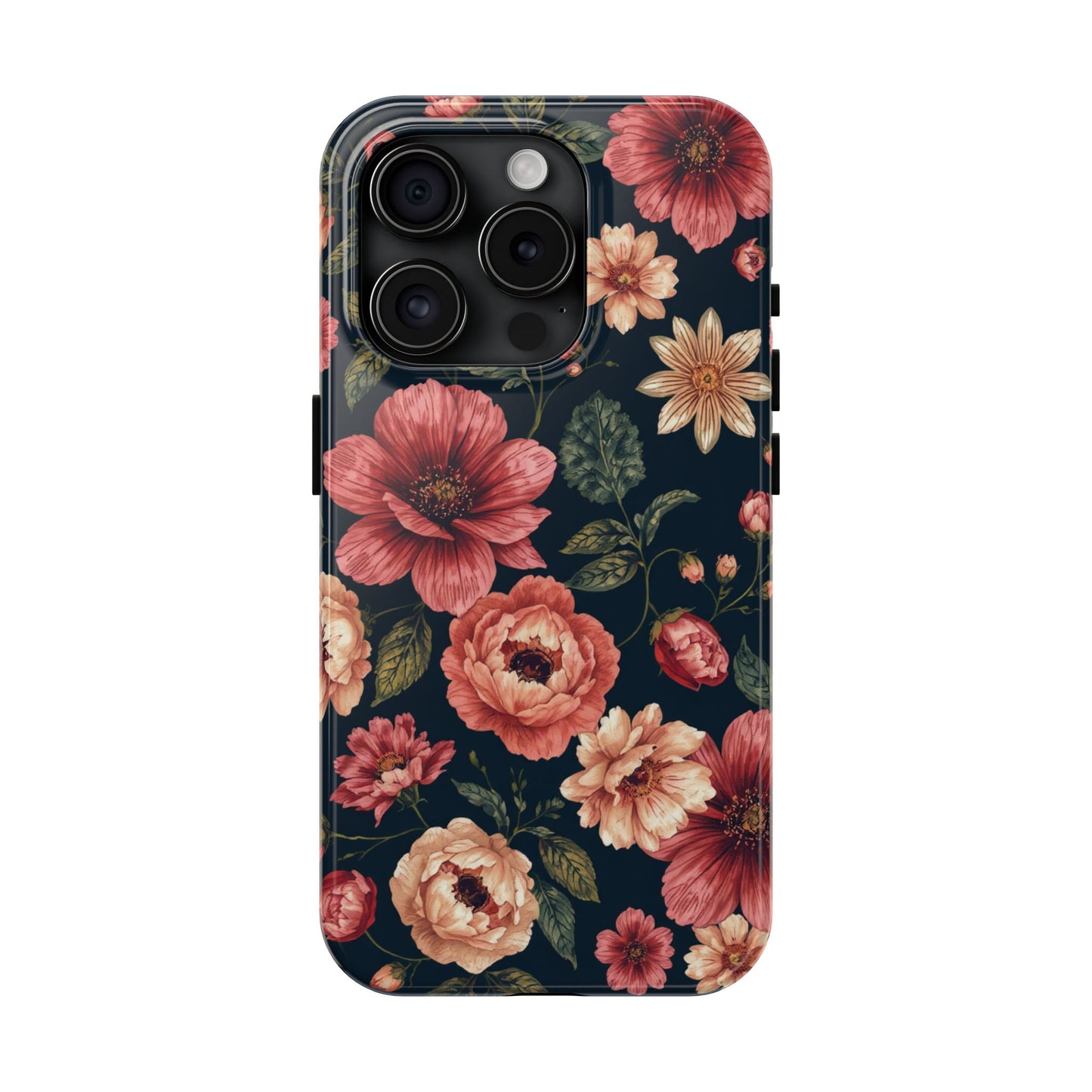 Spring Power! Floral Tough Phone Case - Durable Protection with Elegant Flower Design - for iPhone