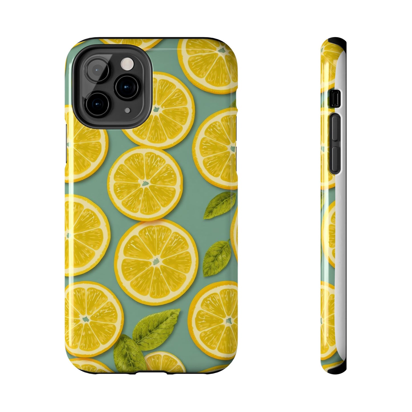 Tough Lemon Pattern Phone Case - Vibrant Citrus Design for Summer Vibes - for iPhone