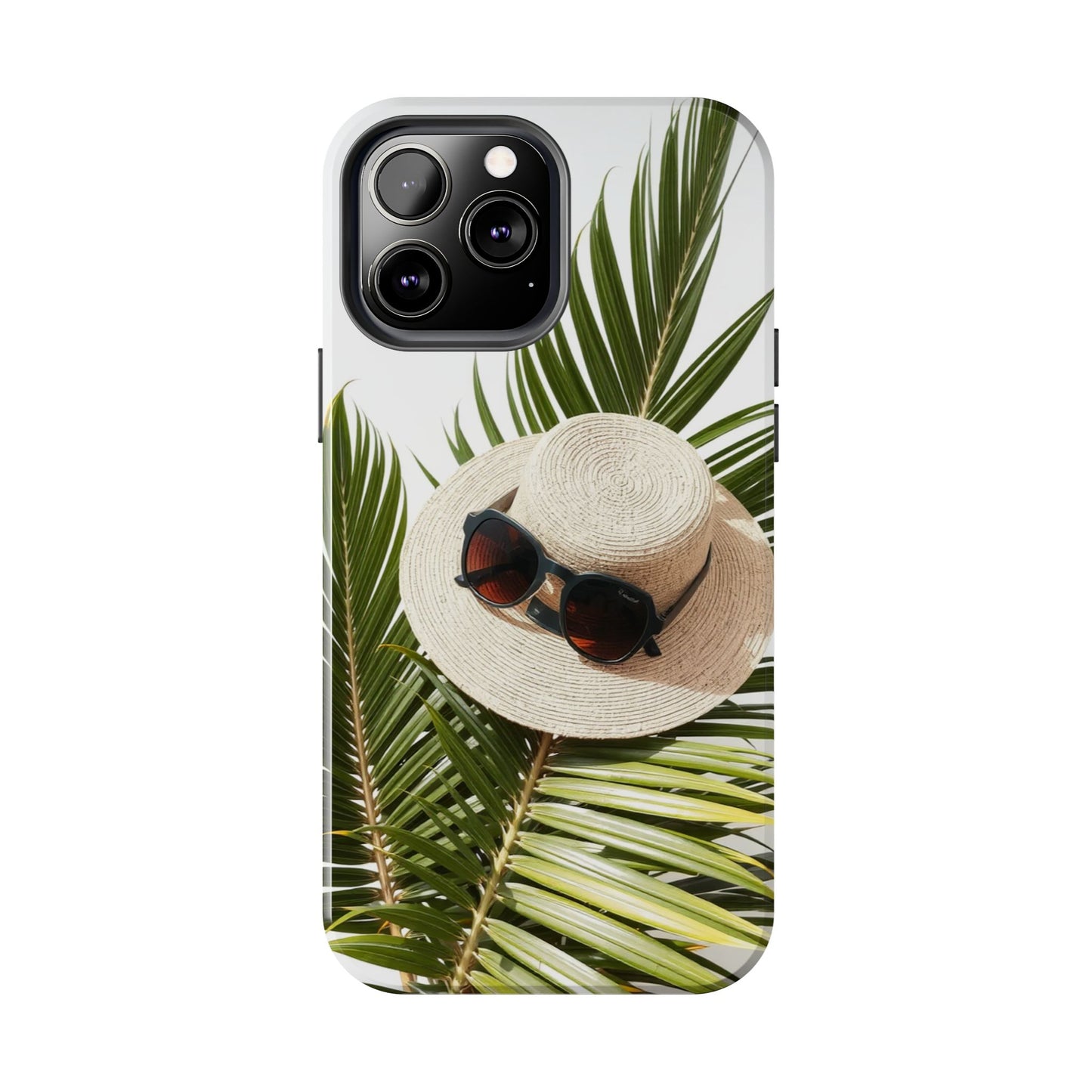 Tropical Phone Case - Summer Vibes with Hat & Sunglasses Design