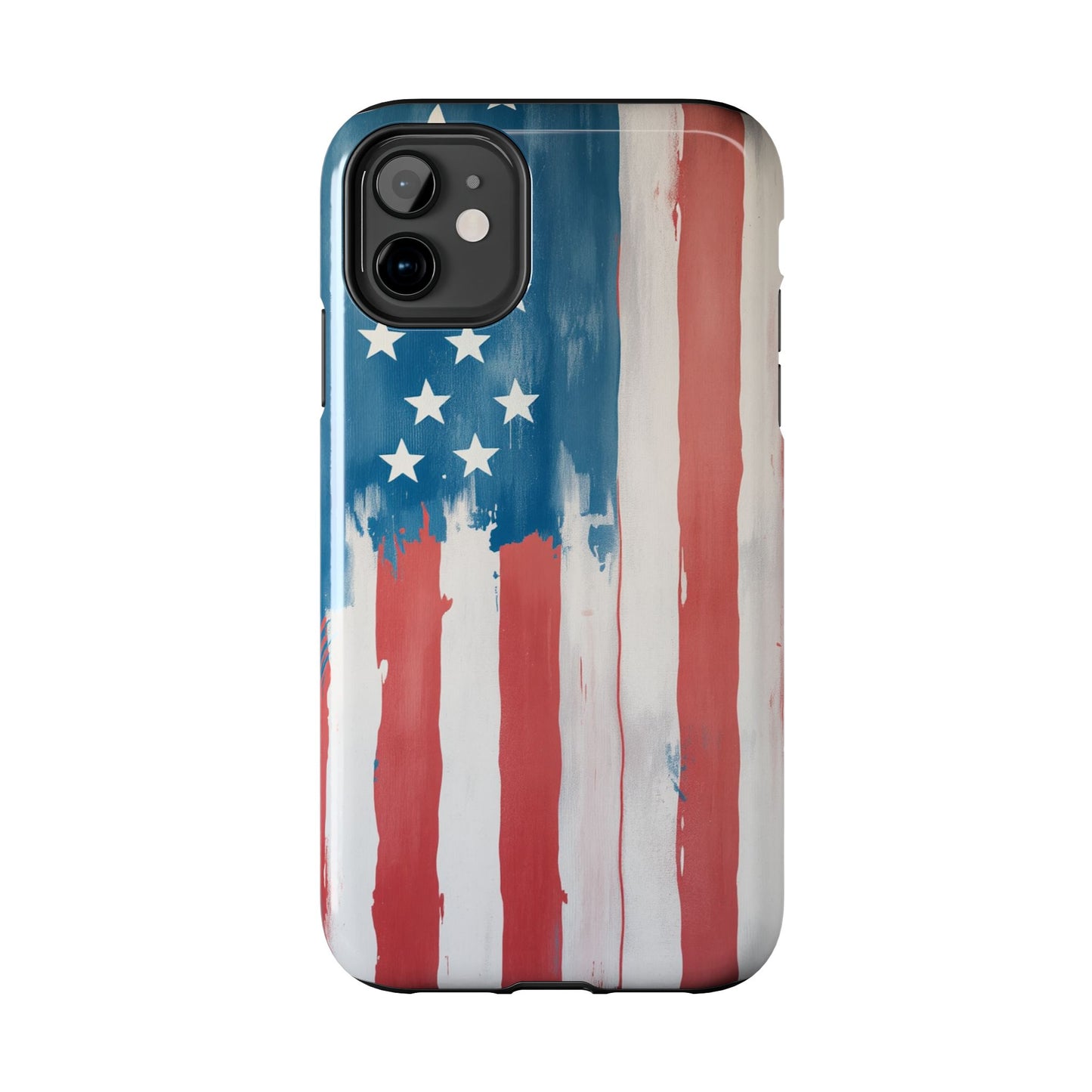 Patriotic Tough Phone Cases - Abstract USA Flag Design for Durable Protection - for iPhone