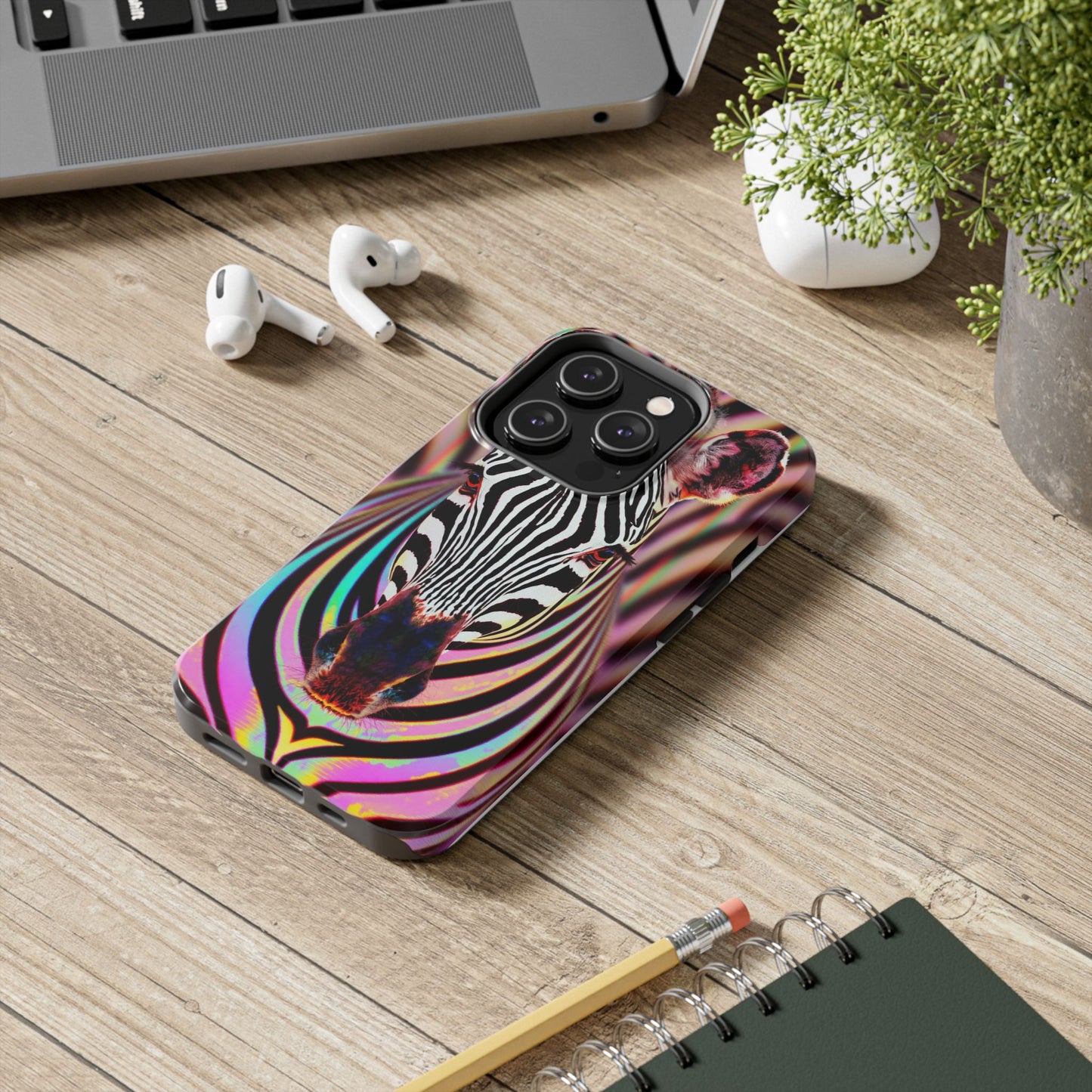 Vibrant Zebra Tough Phone Case - Unique Animal Design for Wild Spirit