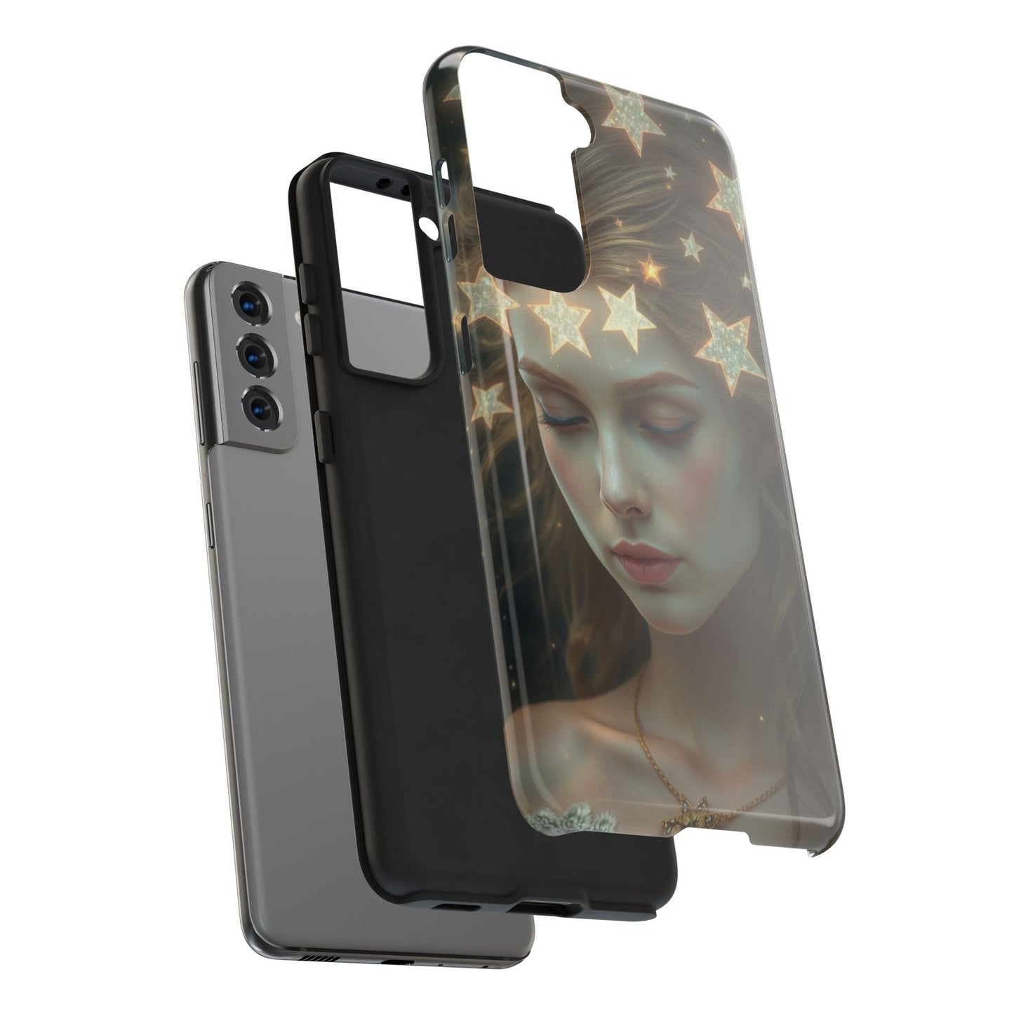 Celestial Dream Tough Phone Case - Artistic Starry Design for Style Enthusiasts