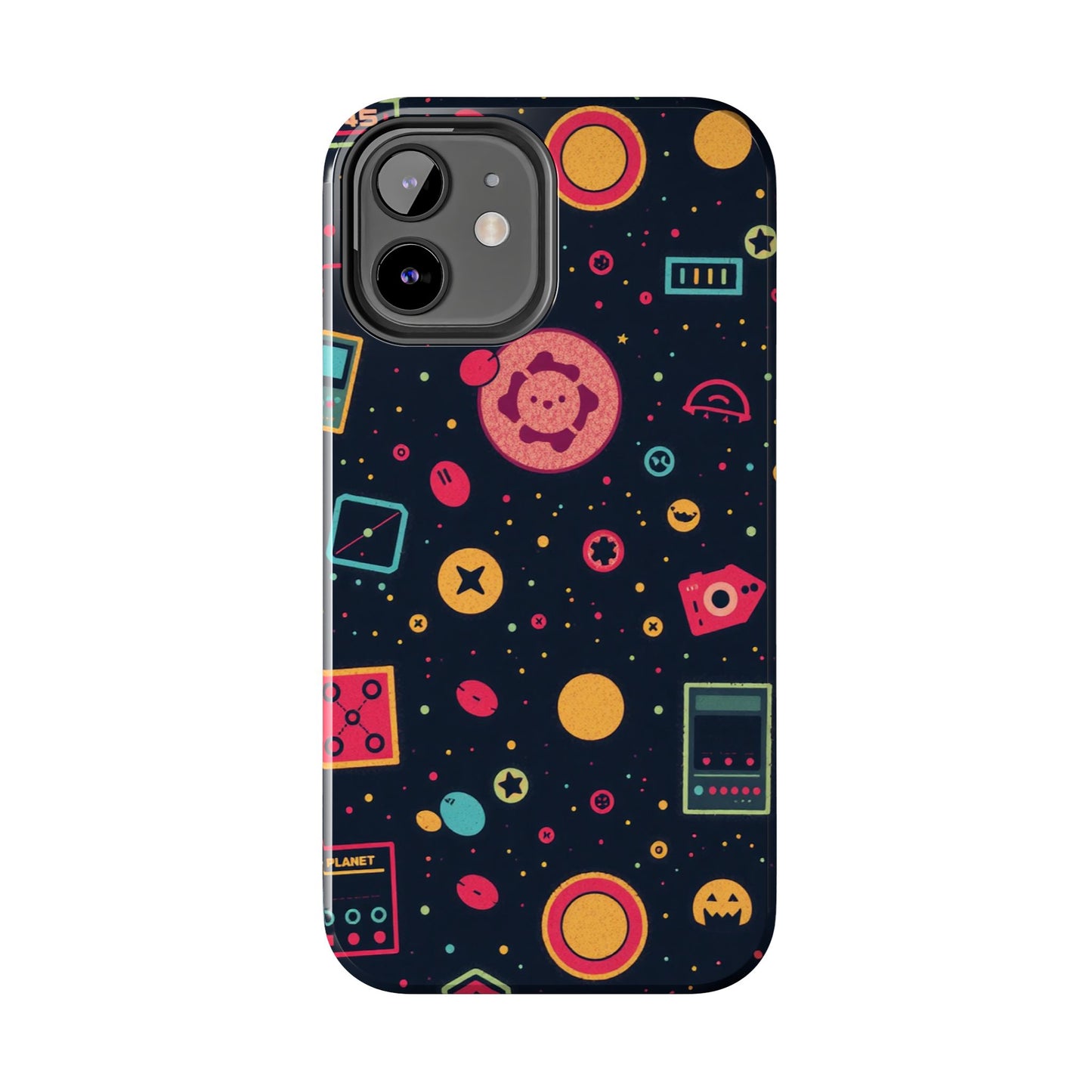 Colorful Space-Themed Tough Phone Case - Fun & Durable Protection for All Ages - for iPhone