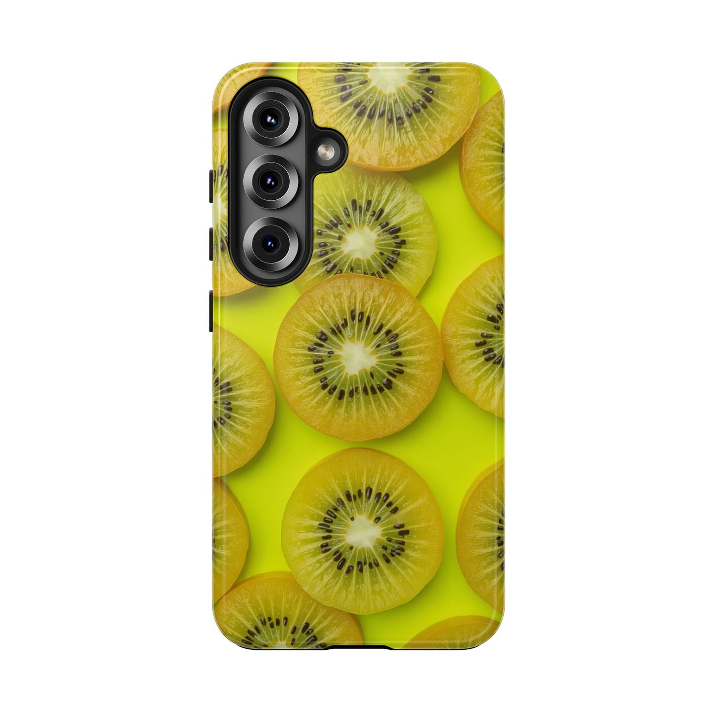 Vibrant Kiwi Tough Phone Case - Bright Yellow Design for Fruit Lovers