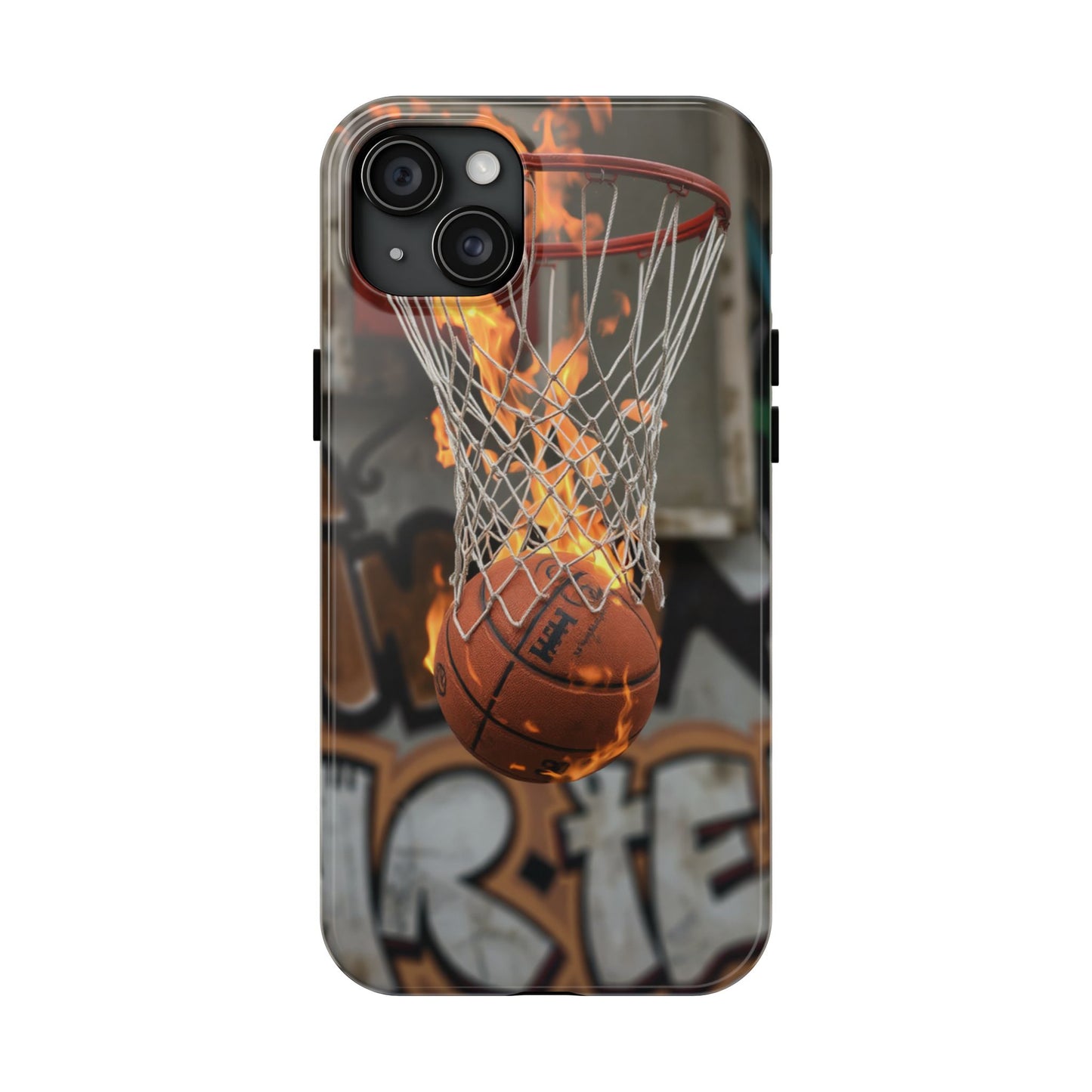 Fire Basketball Tough Phone Case - Durable Sporty Design for Athletes & Fans