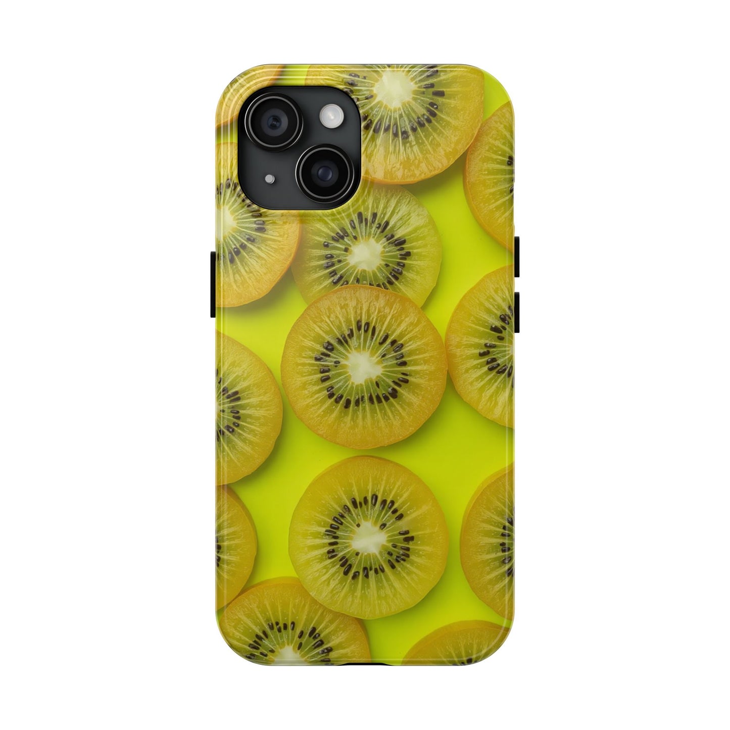 Vibrant Kiwi Tough Phone Case - Bright Yellow Design for Fruit Lovers