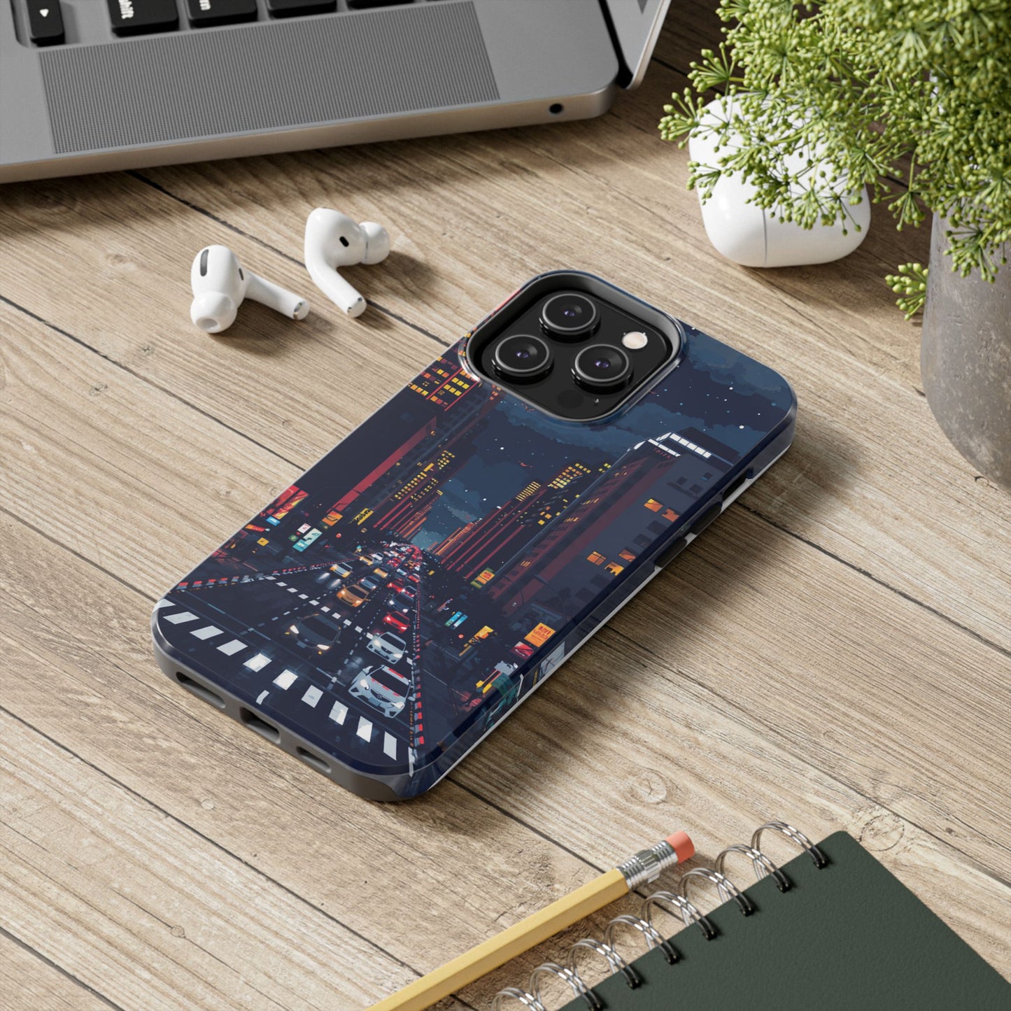 Urban Nightlife Tough Phone Case - Durable & Stylish Protection